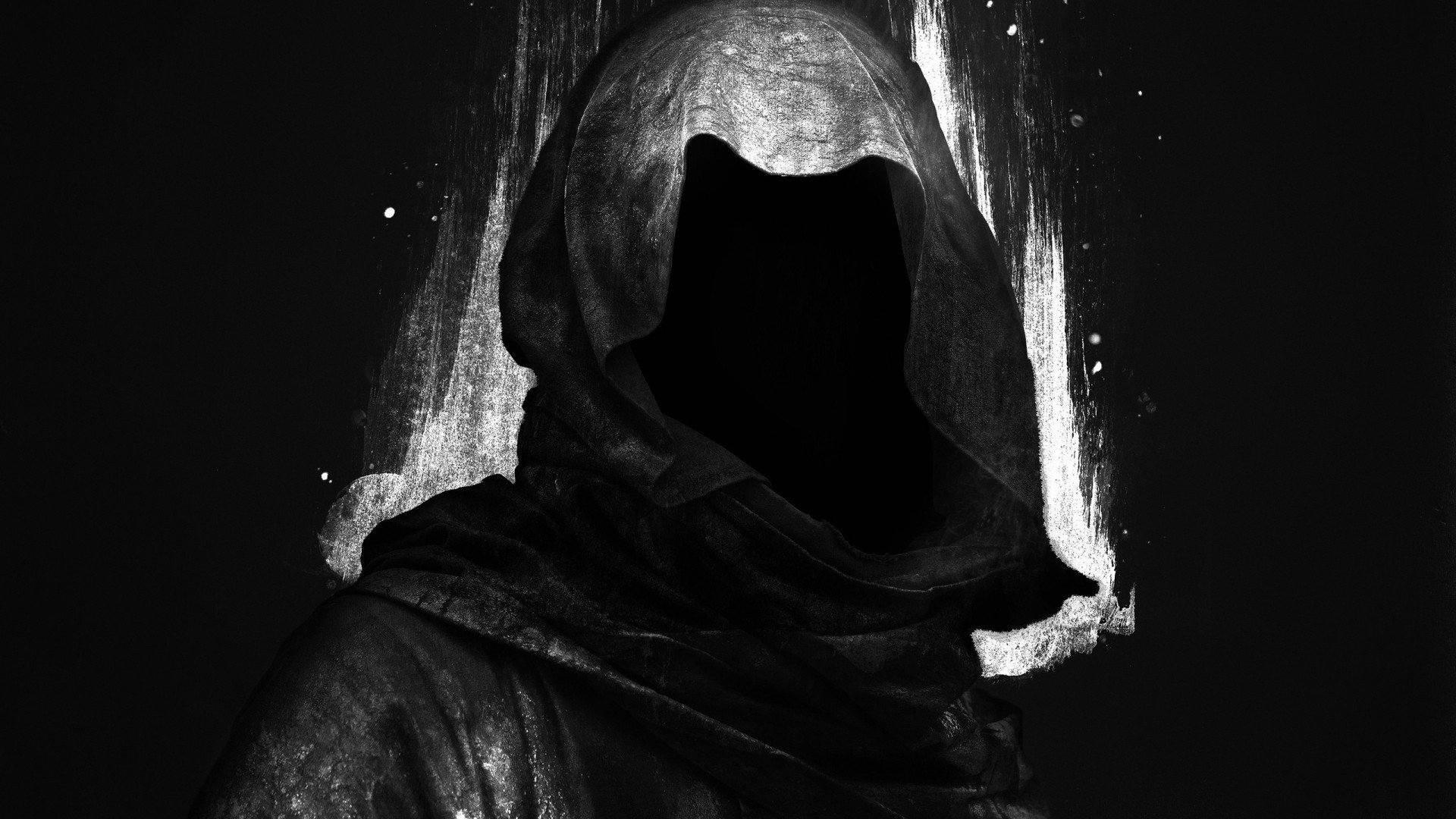1920x1080 black background, Digital art, Hoods, Faceless, Dark, Grim Reaper Wallpapers  HD / Desktop and Mobile Backgrounds