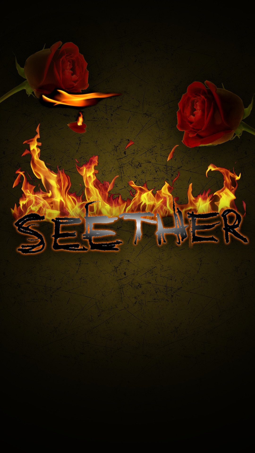 1080x1920 Seether Hintergrund containing a feuer titled burning Rosen