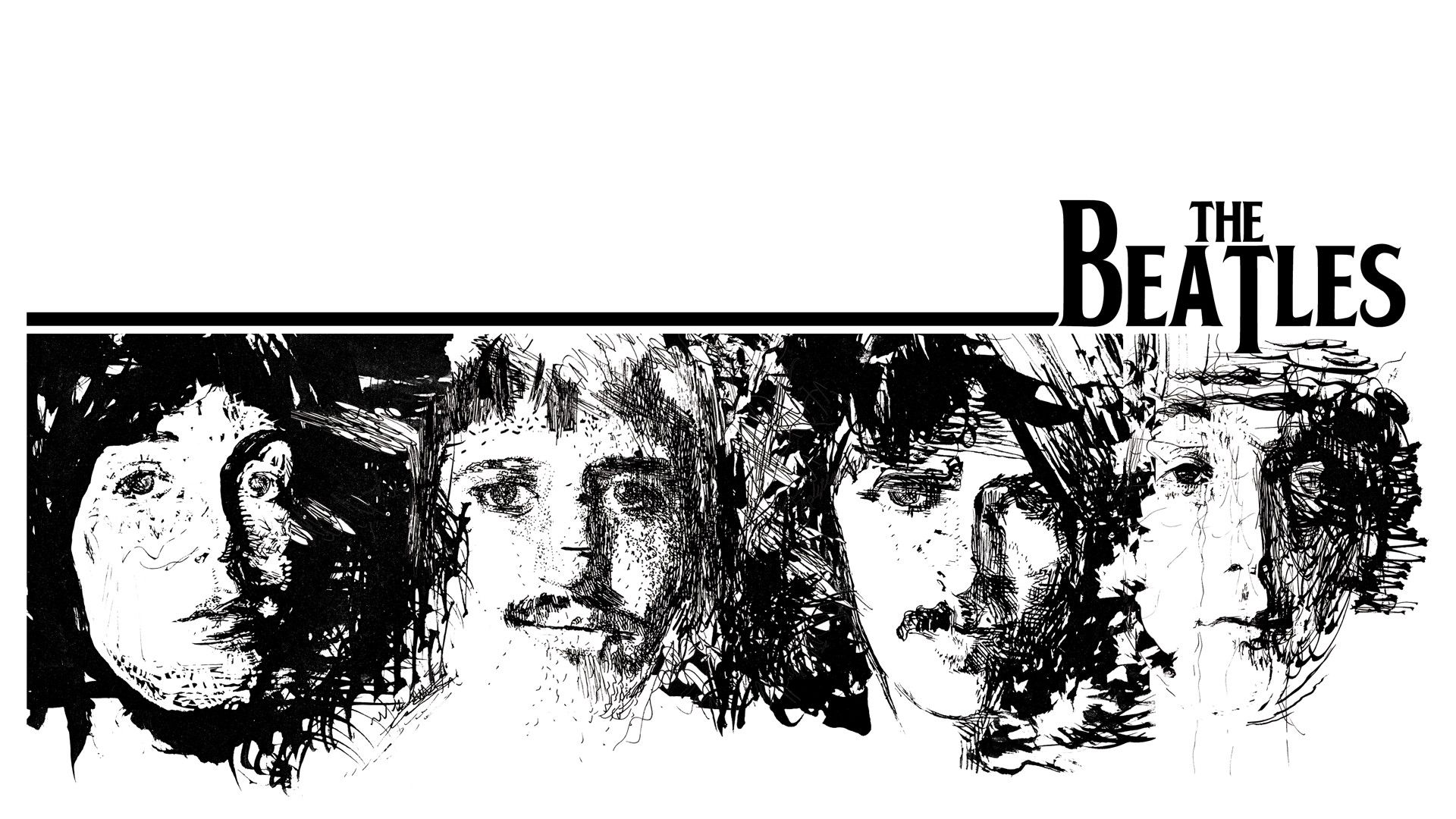 1920x1080 beatles black and white beatles fans 