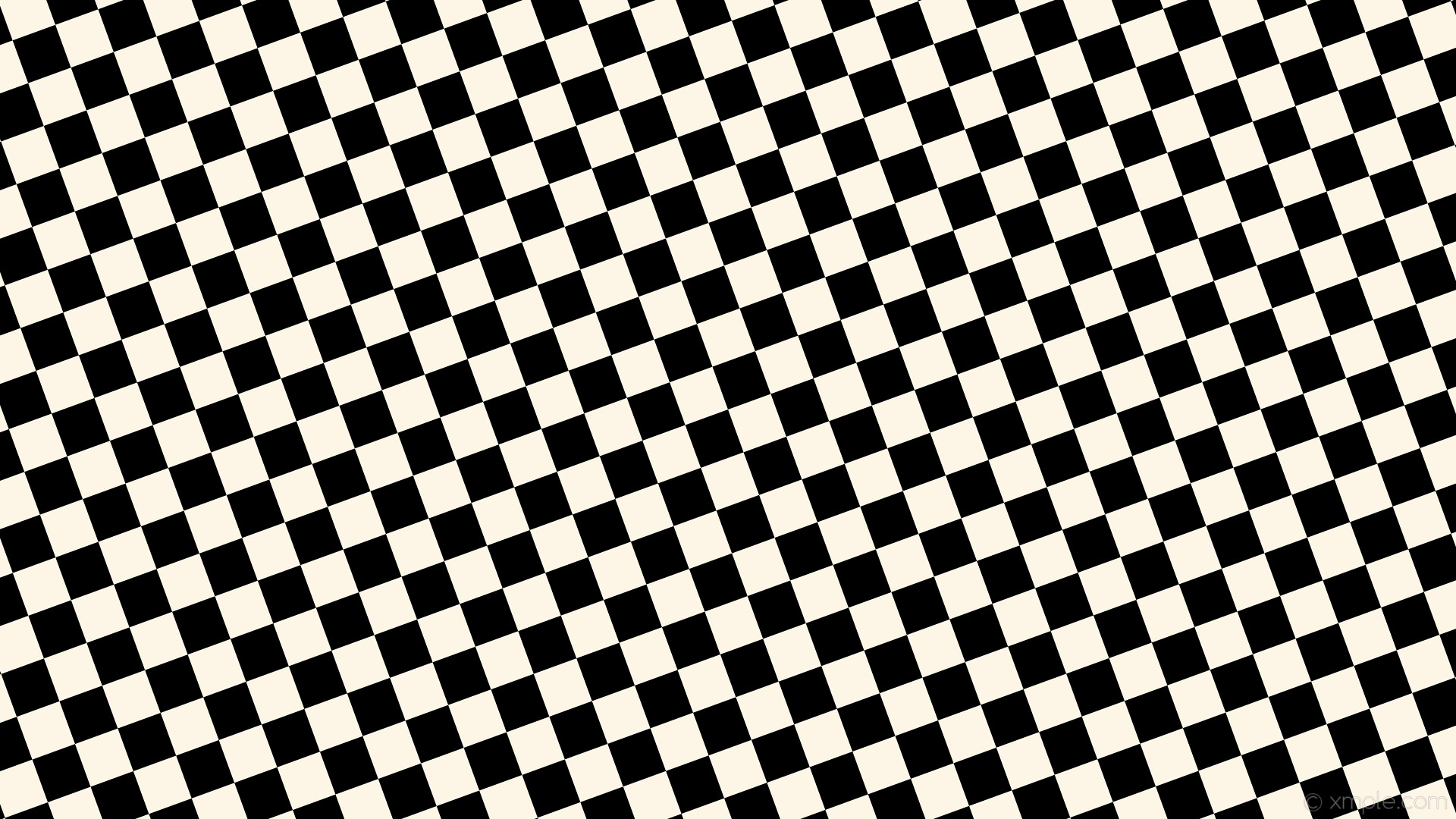 1920x1080 wallpaper checkered white squares black old lace #fdf5e6 #000000 diagonal  20Â° 60px