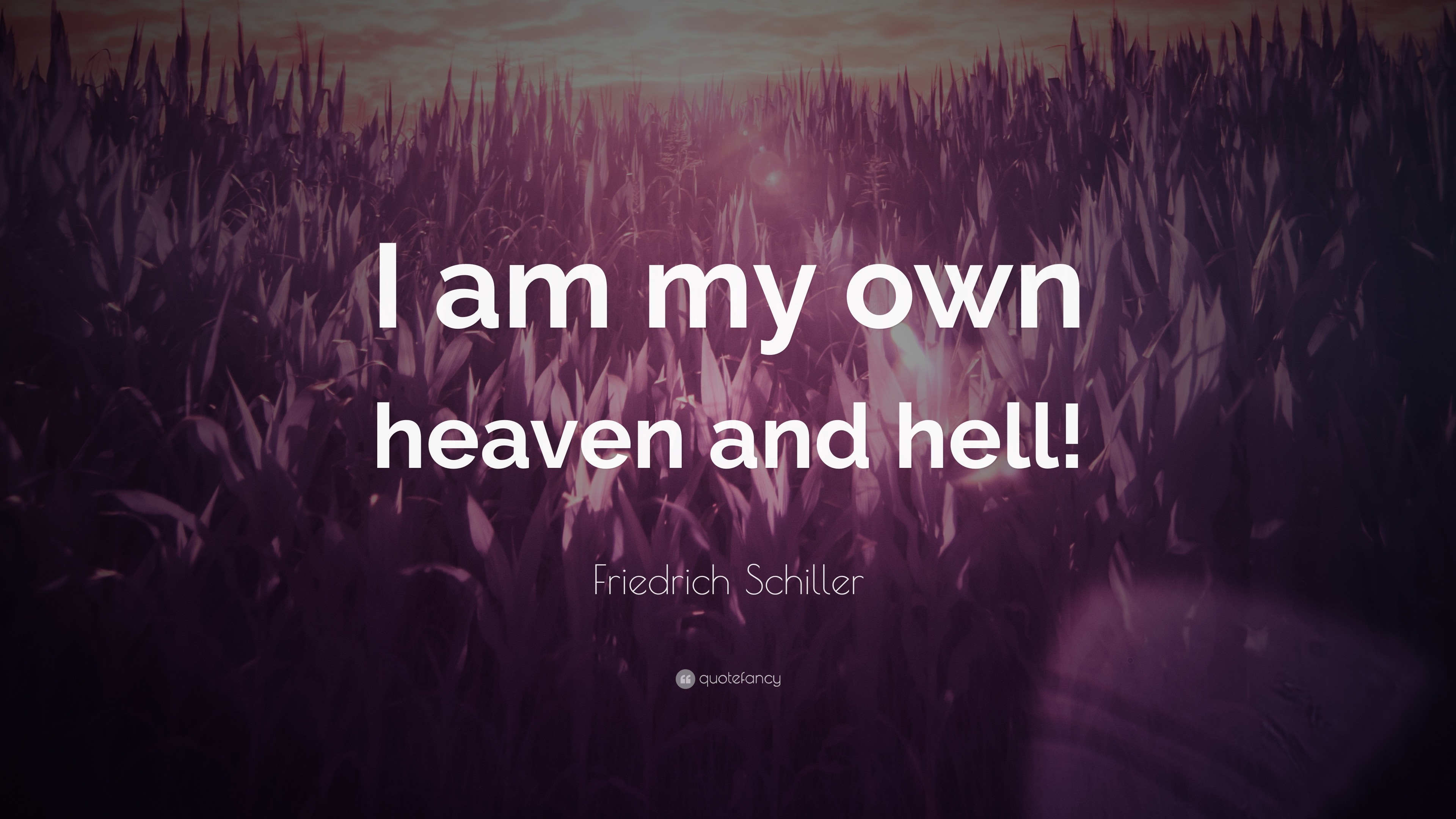 3840x2160 Friedrich Schiller Quote: “I am my own heaven and hell!”