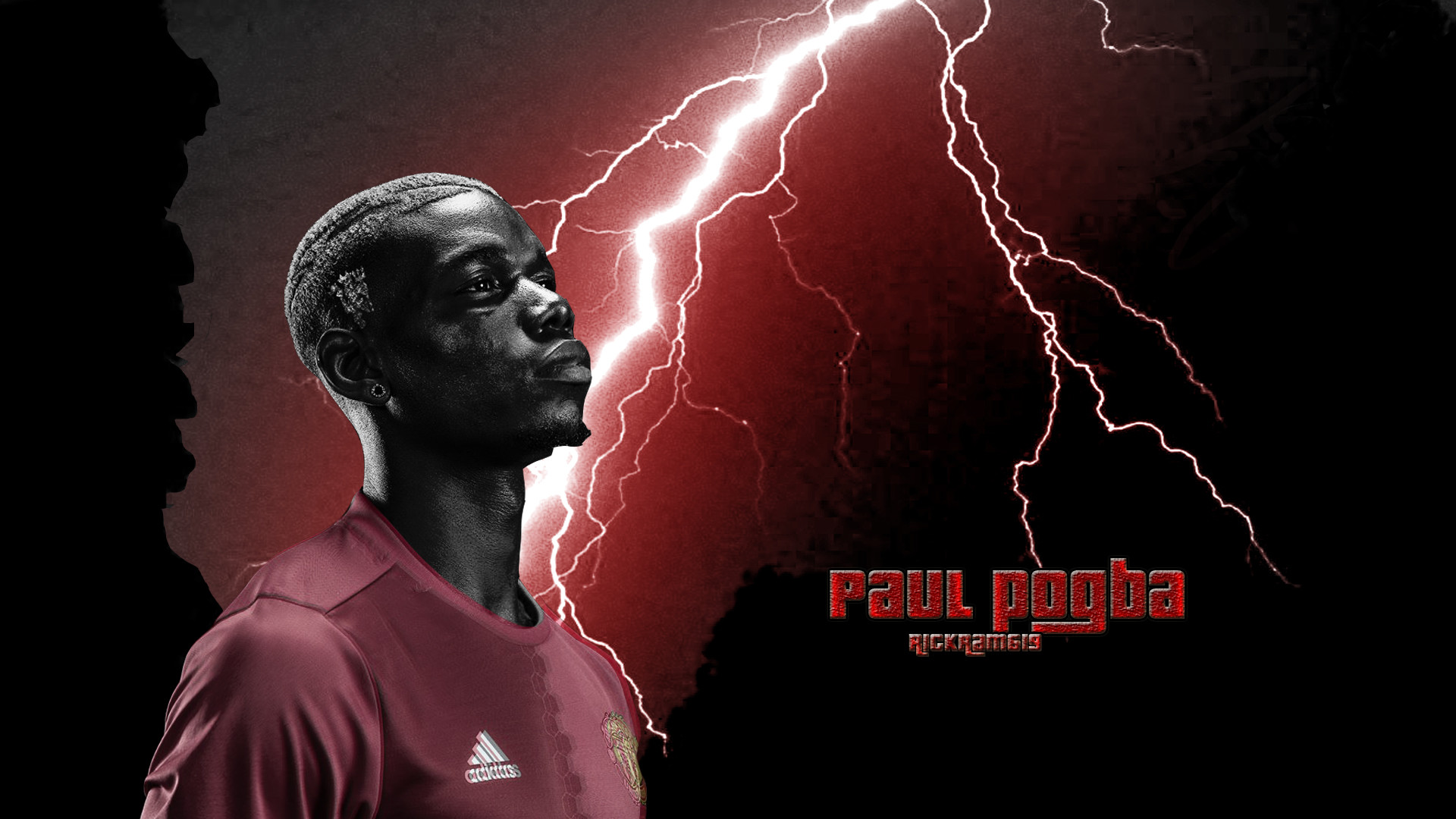 1920x1080 ... Paul Pogba Manchester United 2017 wallpaper by RICKram619