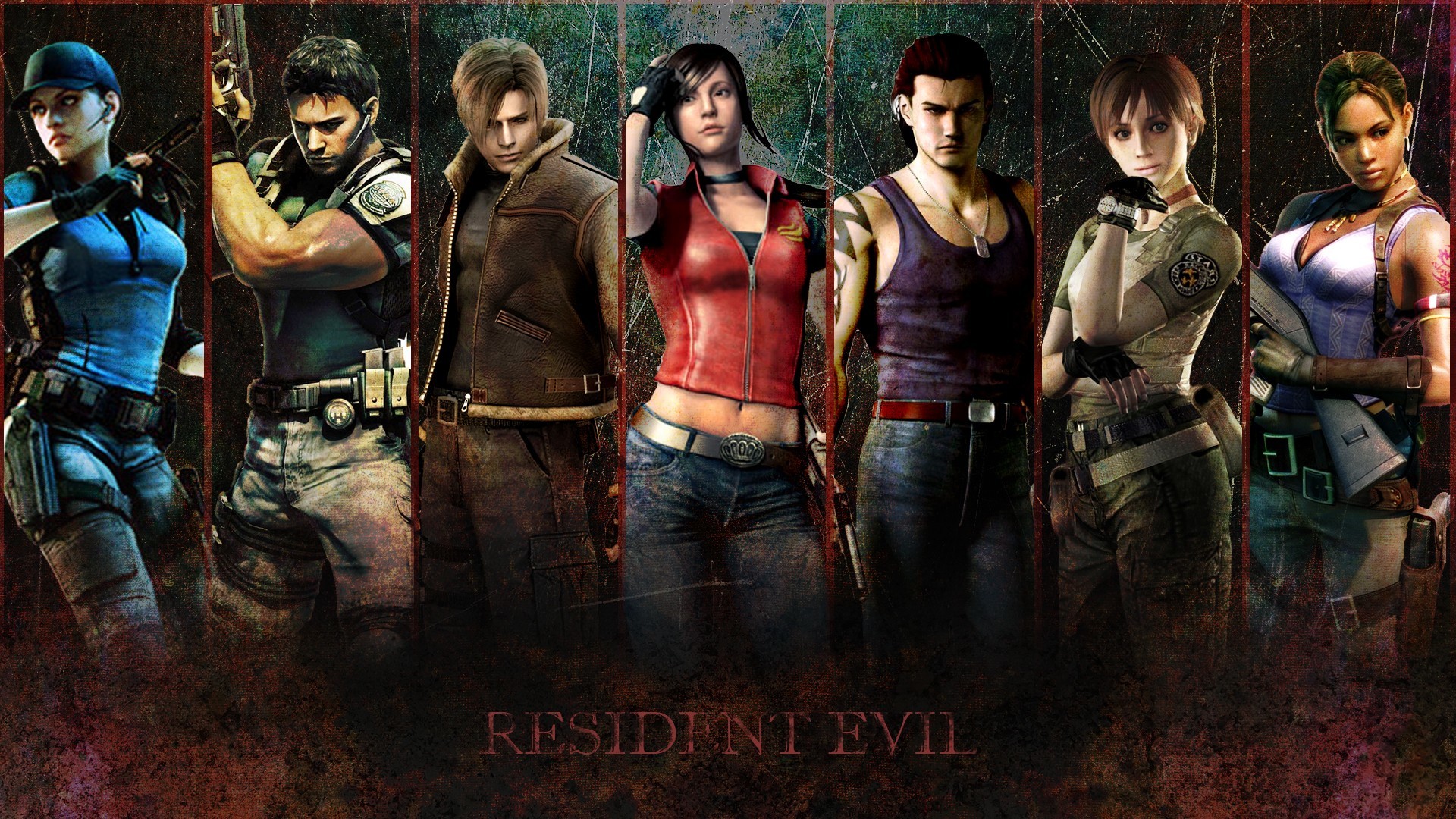 1920x1080 video games Resident Evil Claire Redfield Jill Valentine survival 
