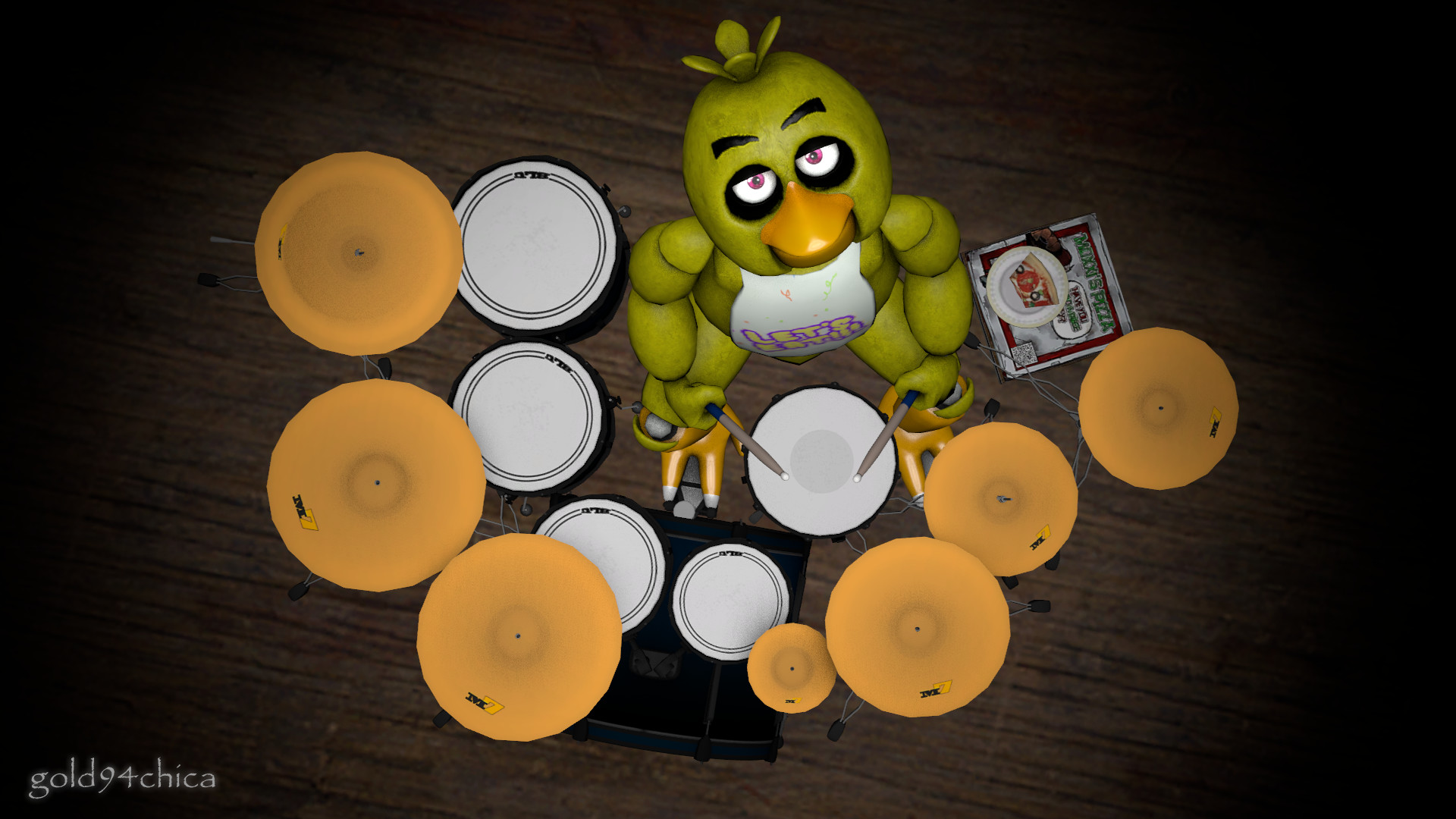 1920x1080 ... Chica's Drumset (SFM Wallpaper) by gold94chica