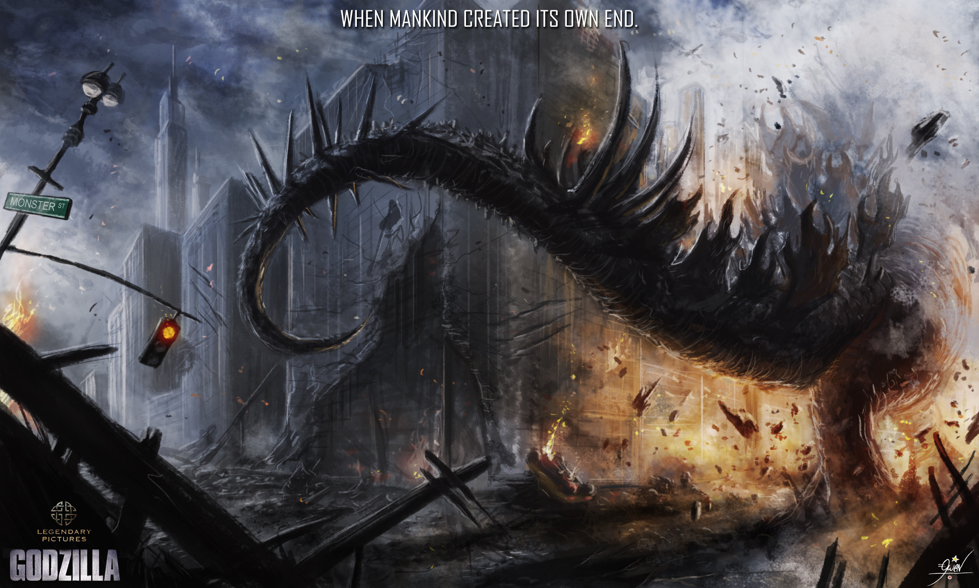 2000x1203 Godzilla 2014 wallpaper 4