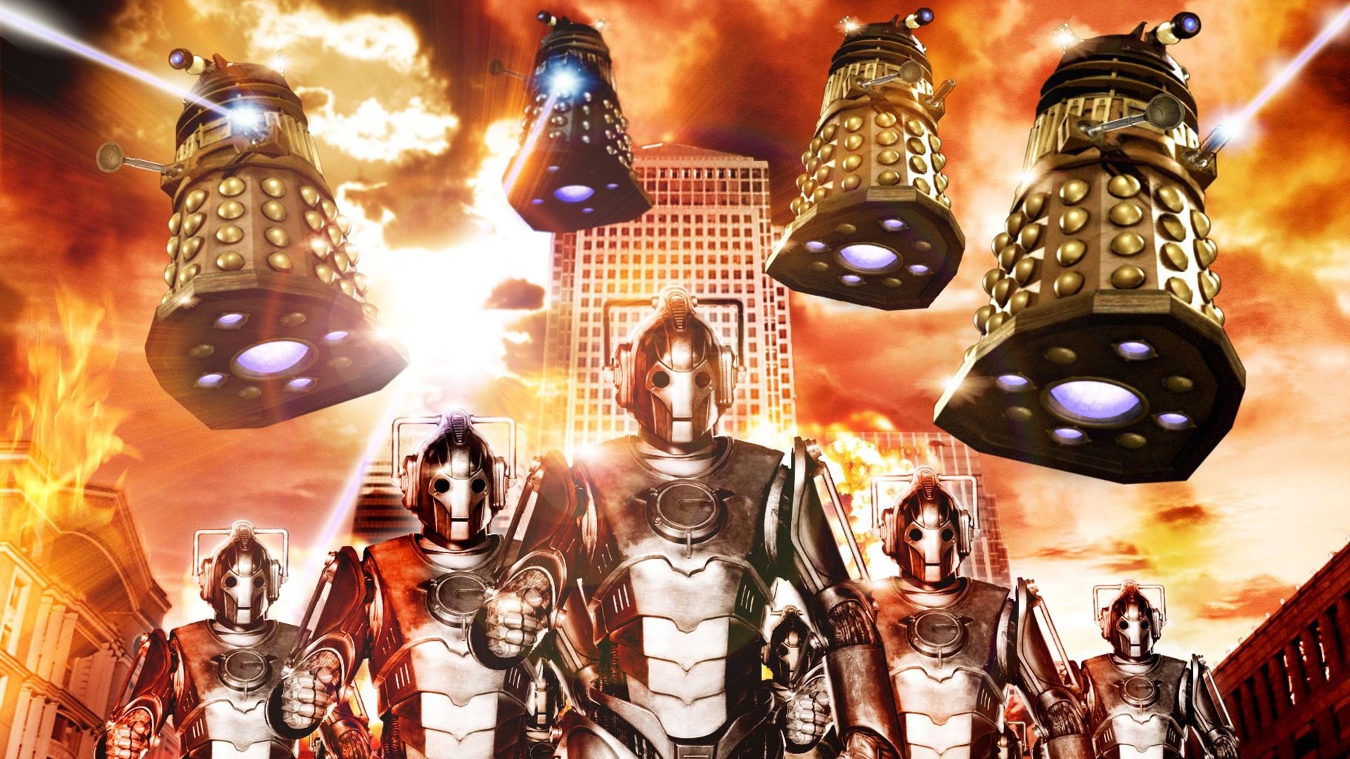 1920x1080 TV Show - Doctor Who Dalek Cyberman (Doctor Who) Wallpaper