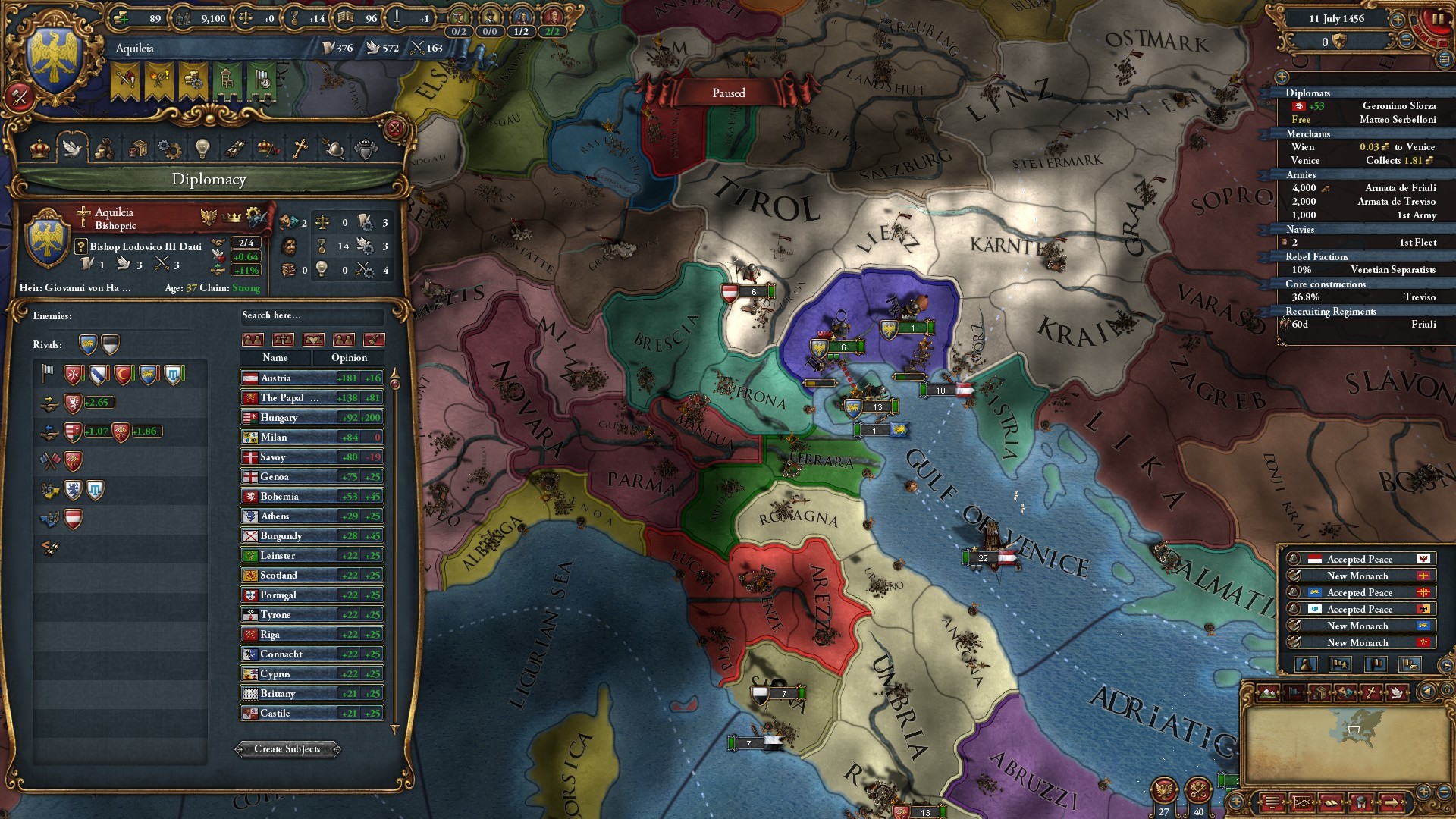 1920x1080 So the Pope ended up being my first ally. I don't think this will be a long  lasting alliance, but I need anything I can get right now, ...