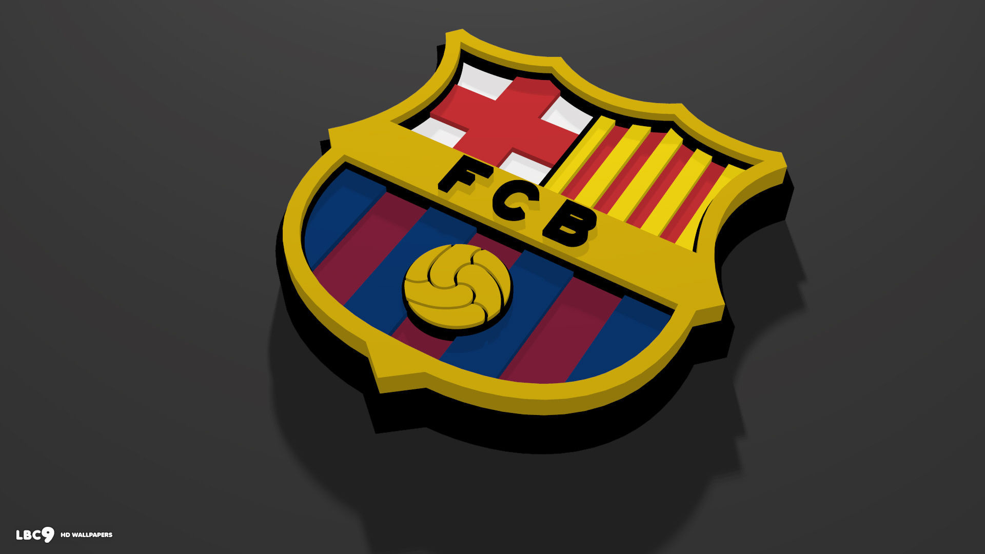 1920x1080 3d logo fc barcelona