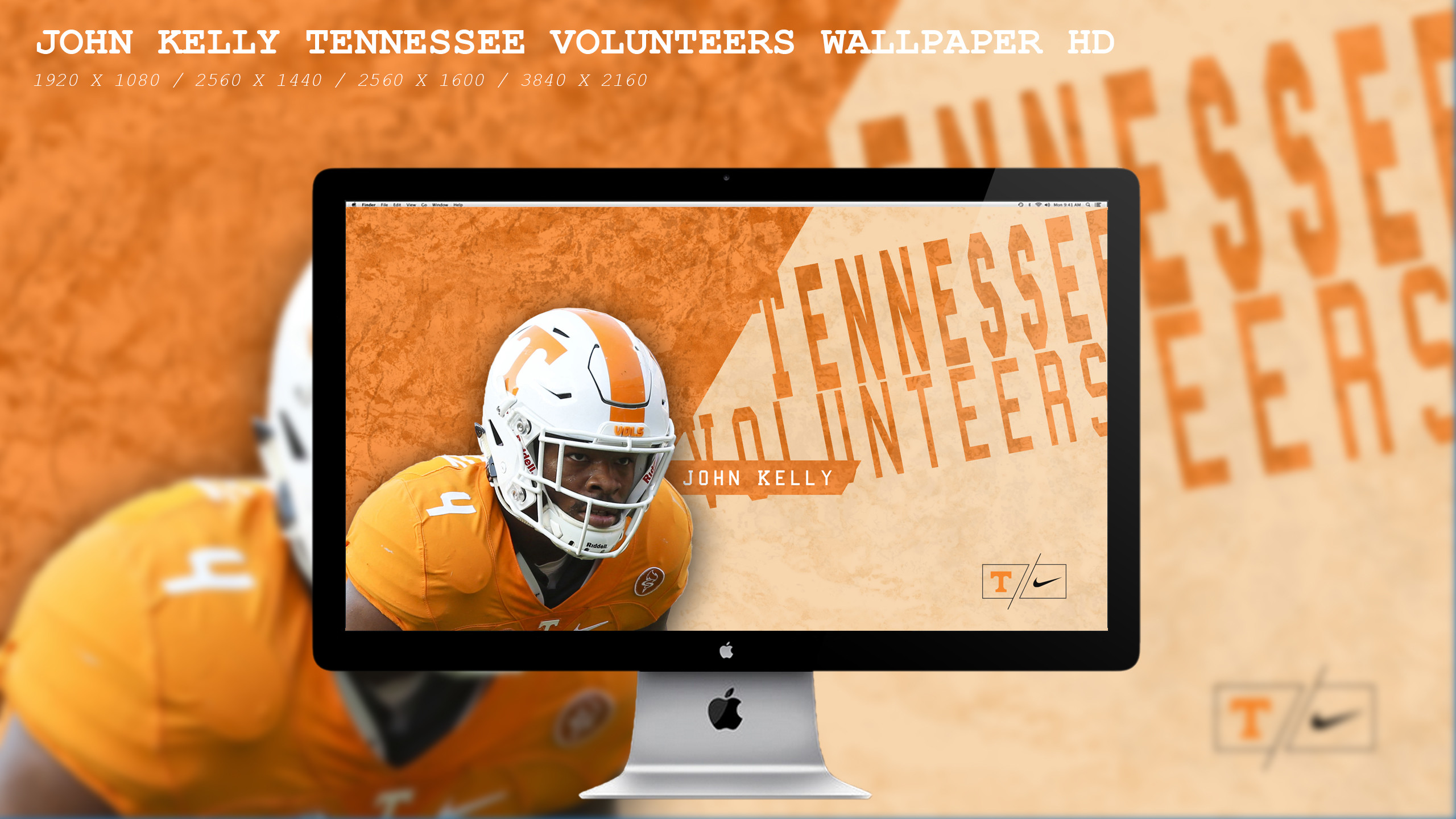 2560x1440 ... John Kelly Tennessee Volunteers Wallpaper HD by BeAware8