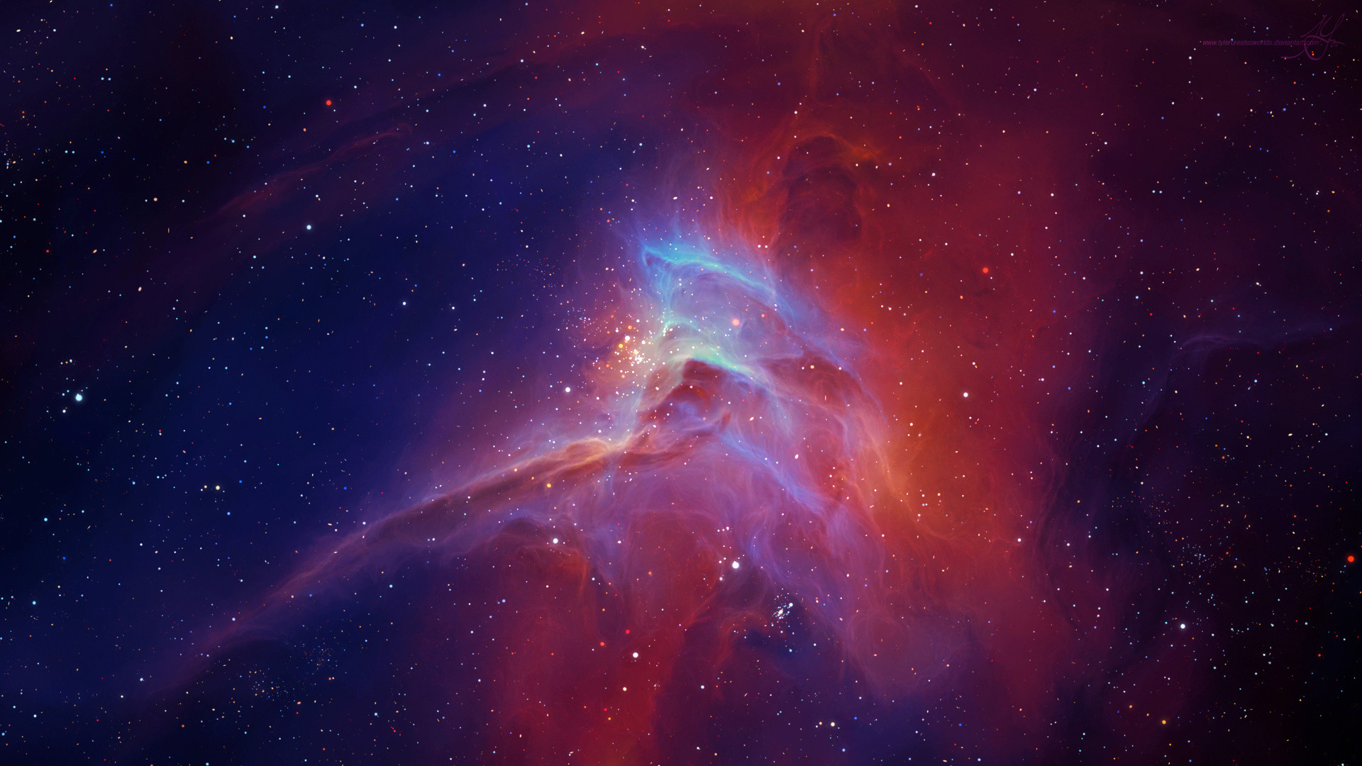 1920x1080 Preview wallpaper star, nebula, glow 