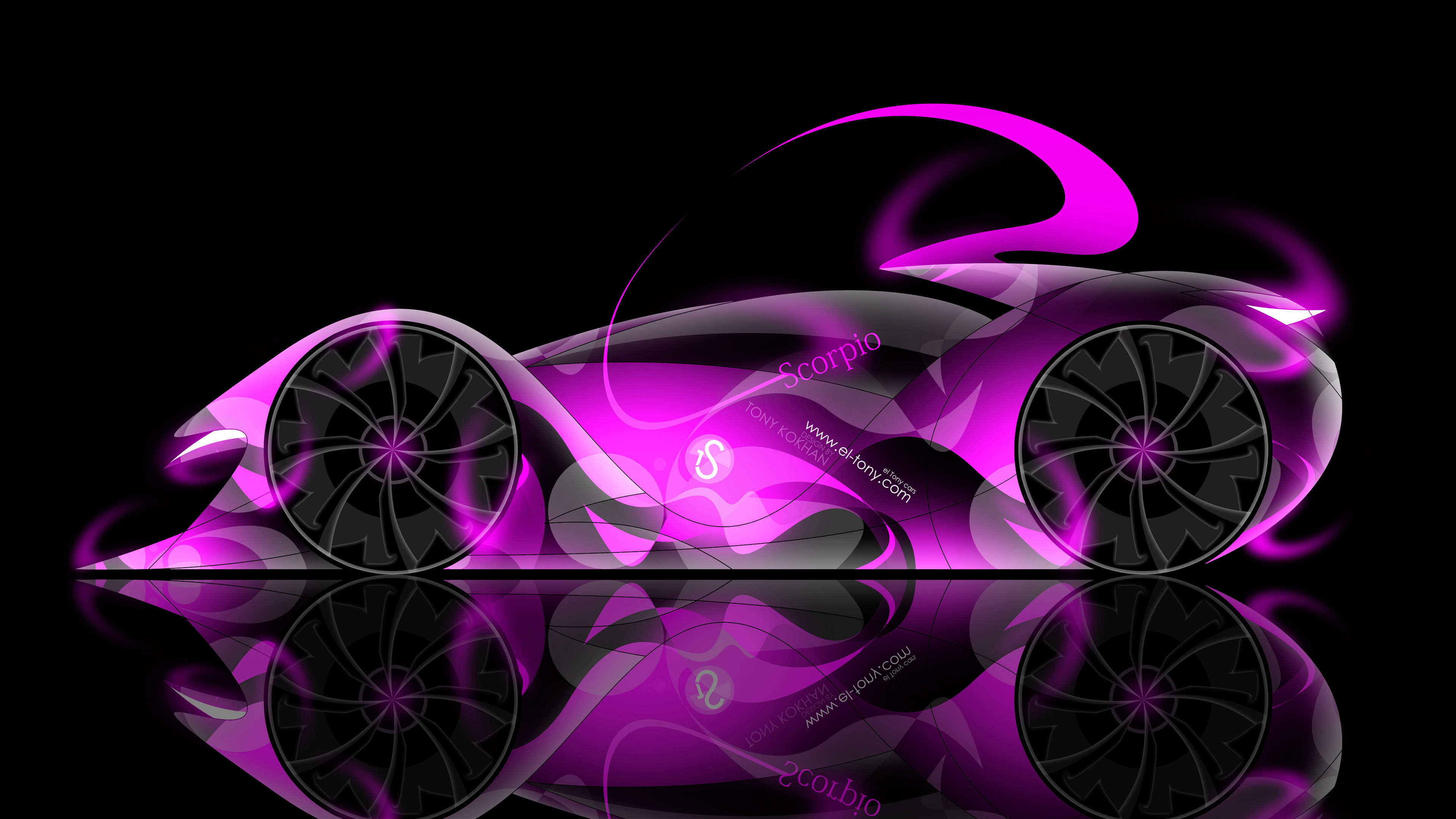 3840x2160 ... Tony-Style-Scorpio-Abstract-Neon-Car-2015-Pink- ...