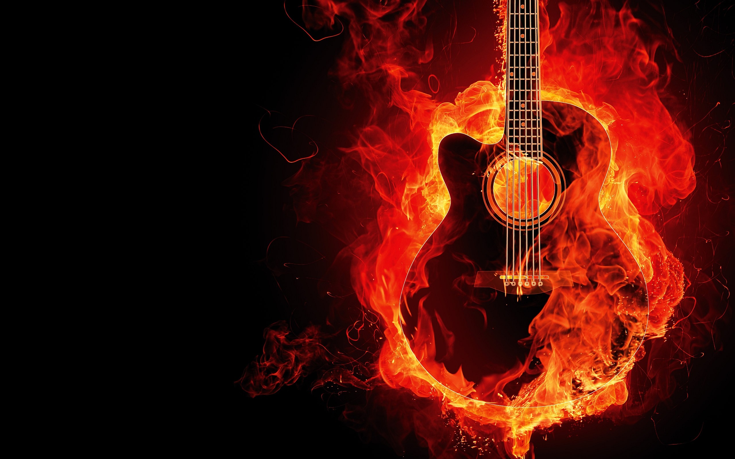 2560x1600 Awesome Guitar Fire Wallpaper HD 2818 Wallpaper with  .