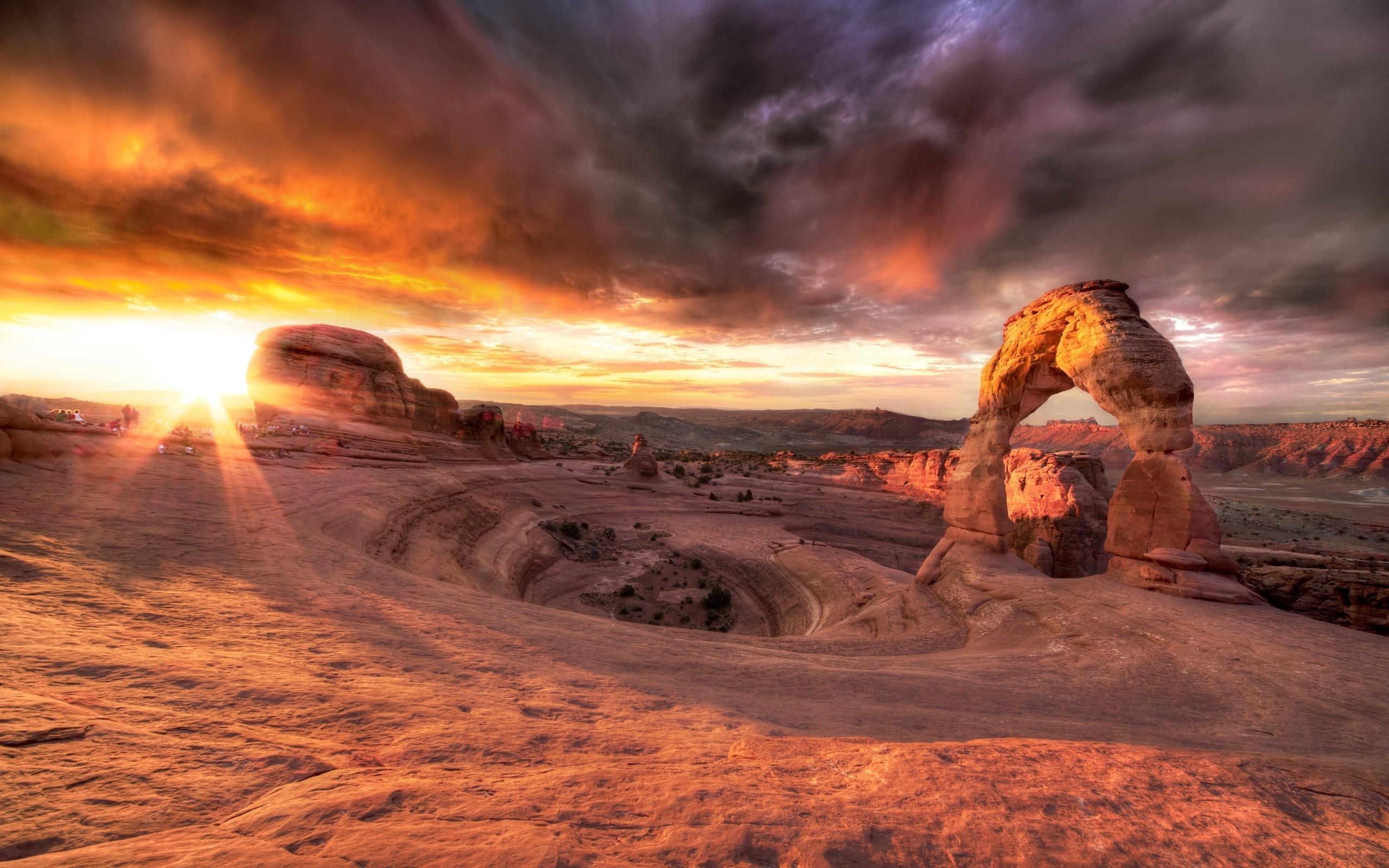 2560x1600 landscape, Rock, Nature, Desert, Sandstone Wallpaper HD