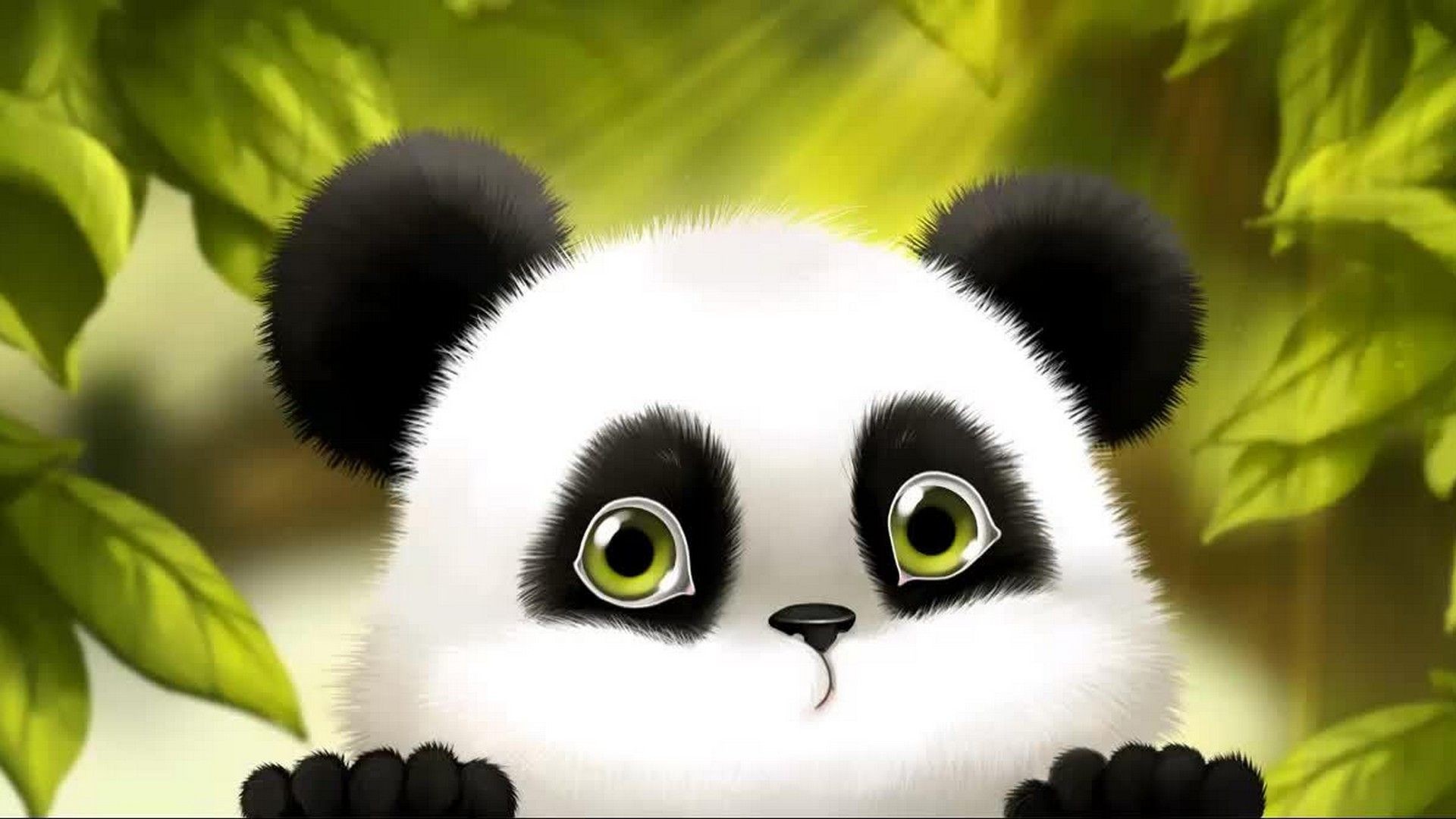 1920x1080 Cute Baby Panda Cartoon Wallpaper | Best HD Wallpapers
