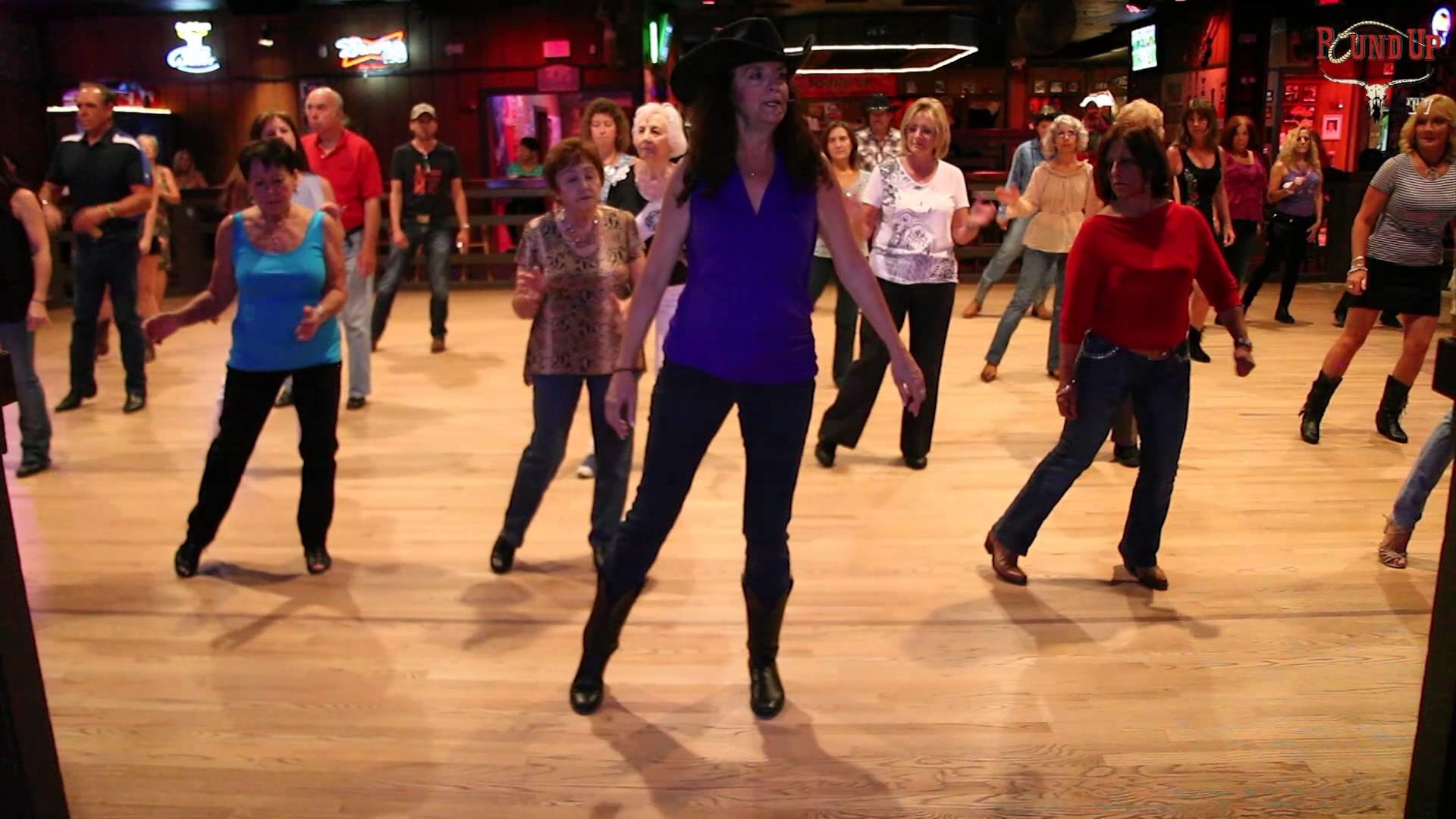 1920x1080 Round Up Country Western Nightclub - Line Dance Martina McBride Wild Night  - YouTube