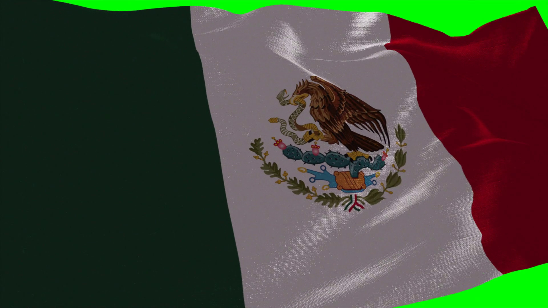 1920x1080 4K Mexico Flag is Fluttering on green background. Isolated waving. Green  screen. Stock Video Footage - VideoBlocks