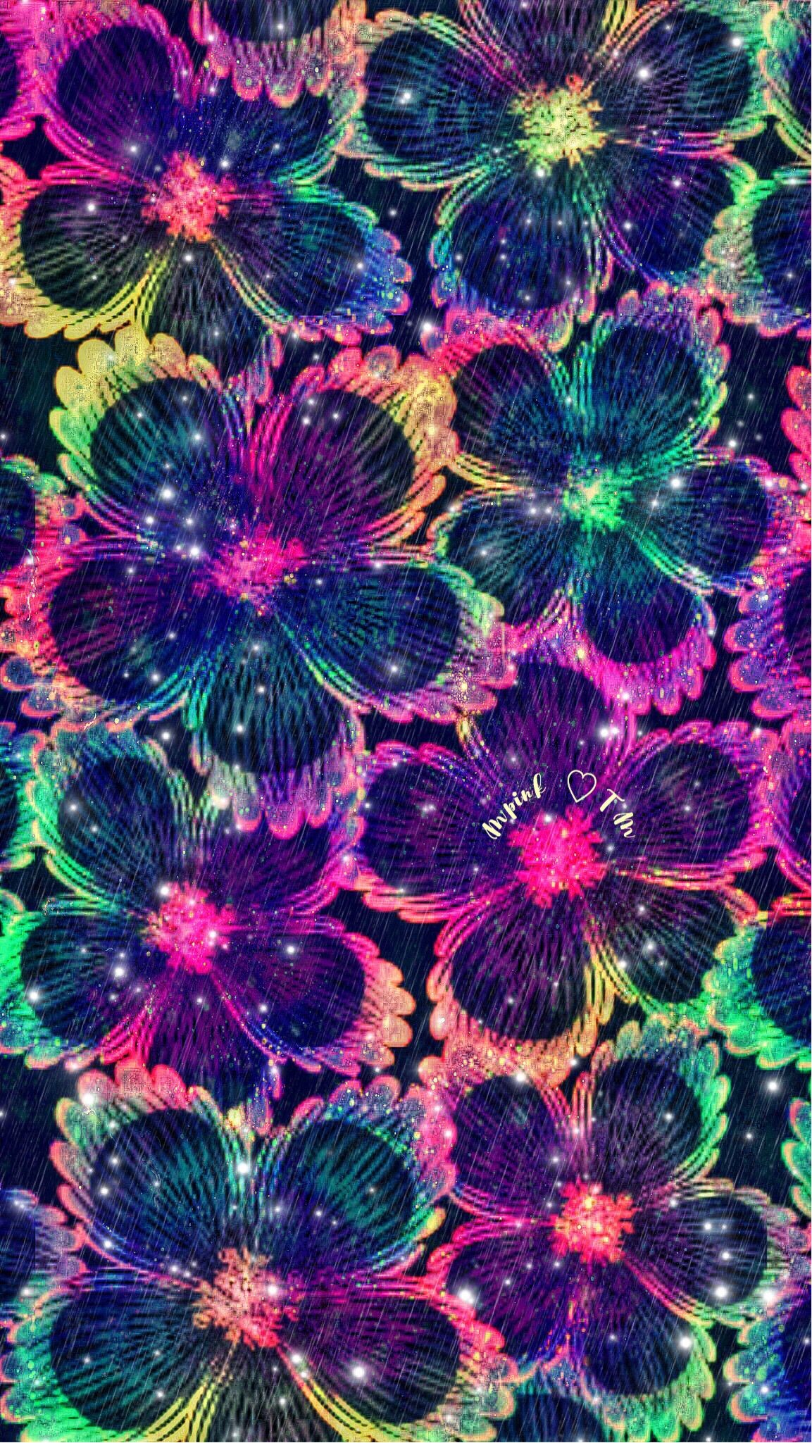 1153x2049 Neon Flowers Galaxy Wallpaper #androidwallpaper #iphonewallpaper #wallpaper  #galaxy #sparkle #glitter #lockscreen #pretty #cute #girly #pattern #art ...