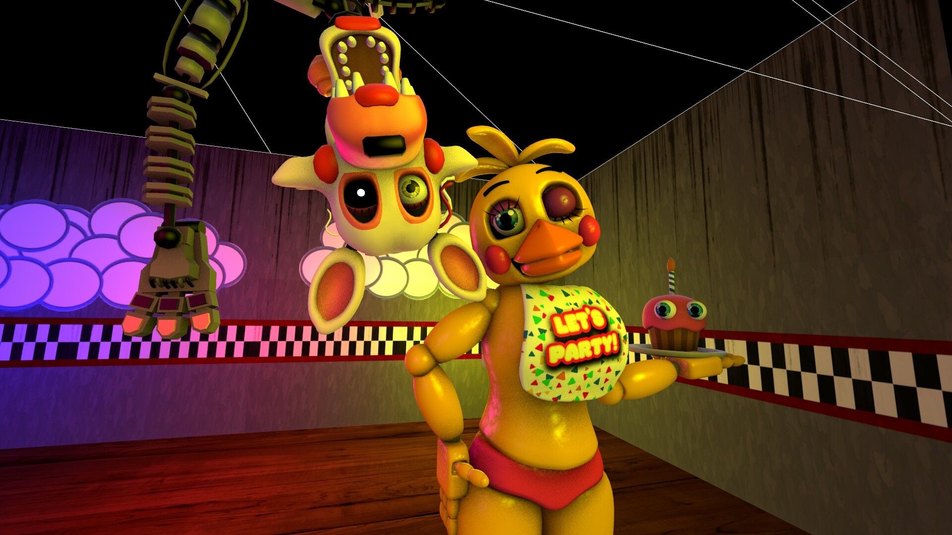 1920x1080 Fnaf Five nights at freddys Toy Chica & Mangle (Ask) sfm bff best friend  forever.