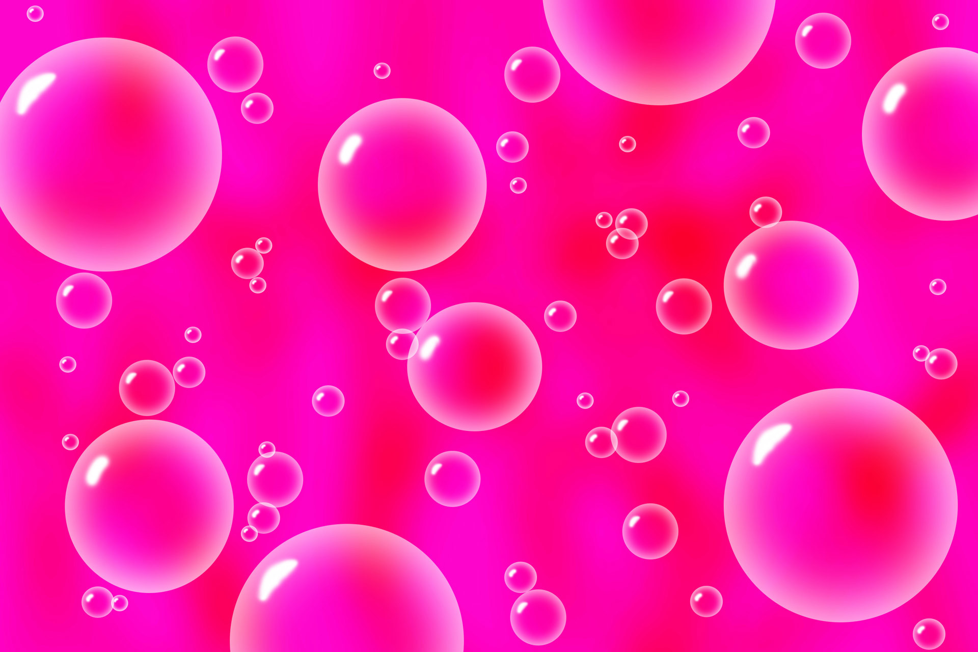 1920x1280 Bubbles On Pink Background