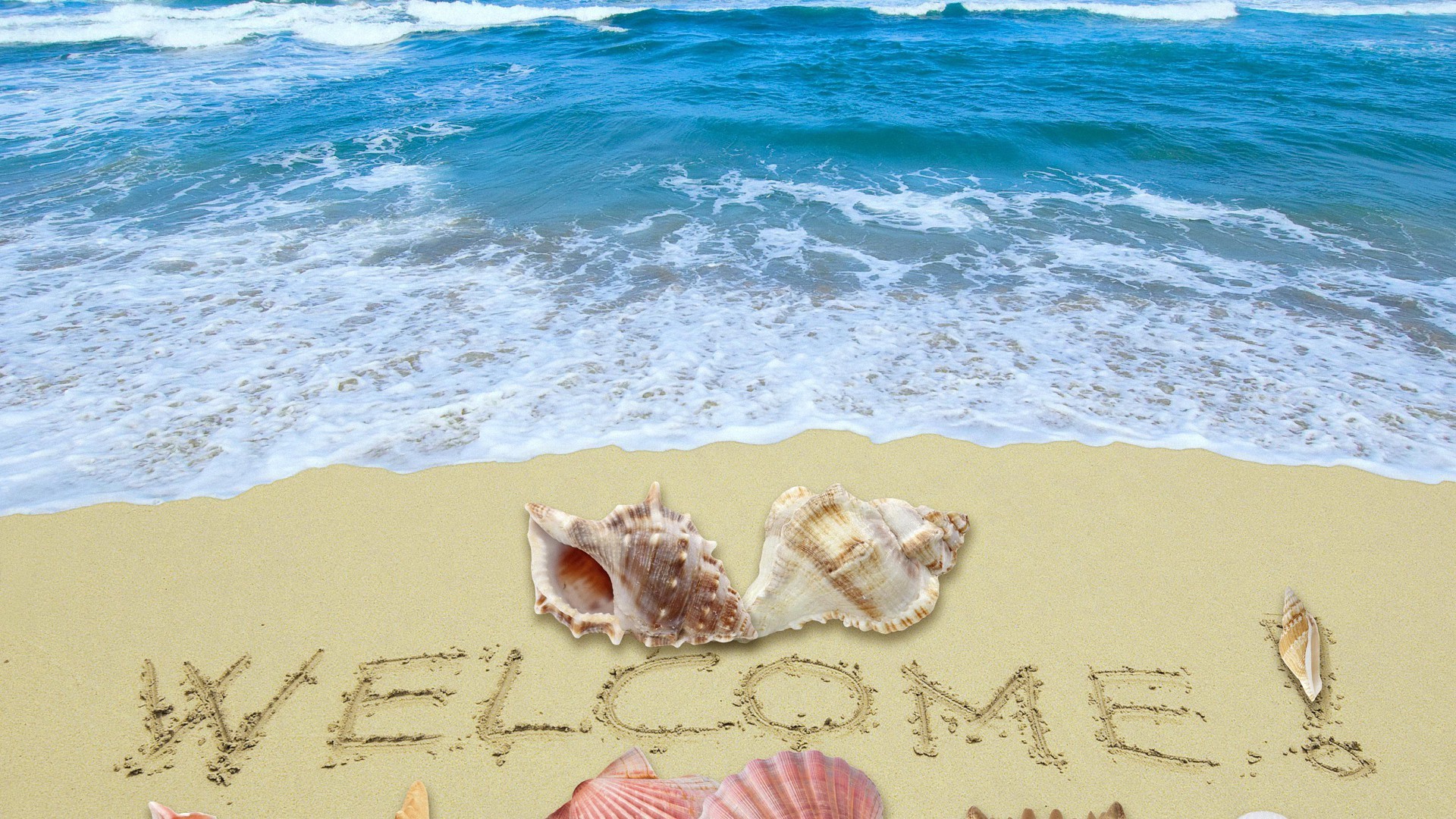 1920x1080 summer welcome sea beach wallpapers - full HD backgrounds