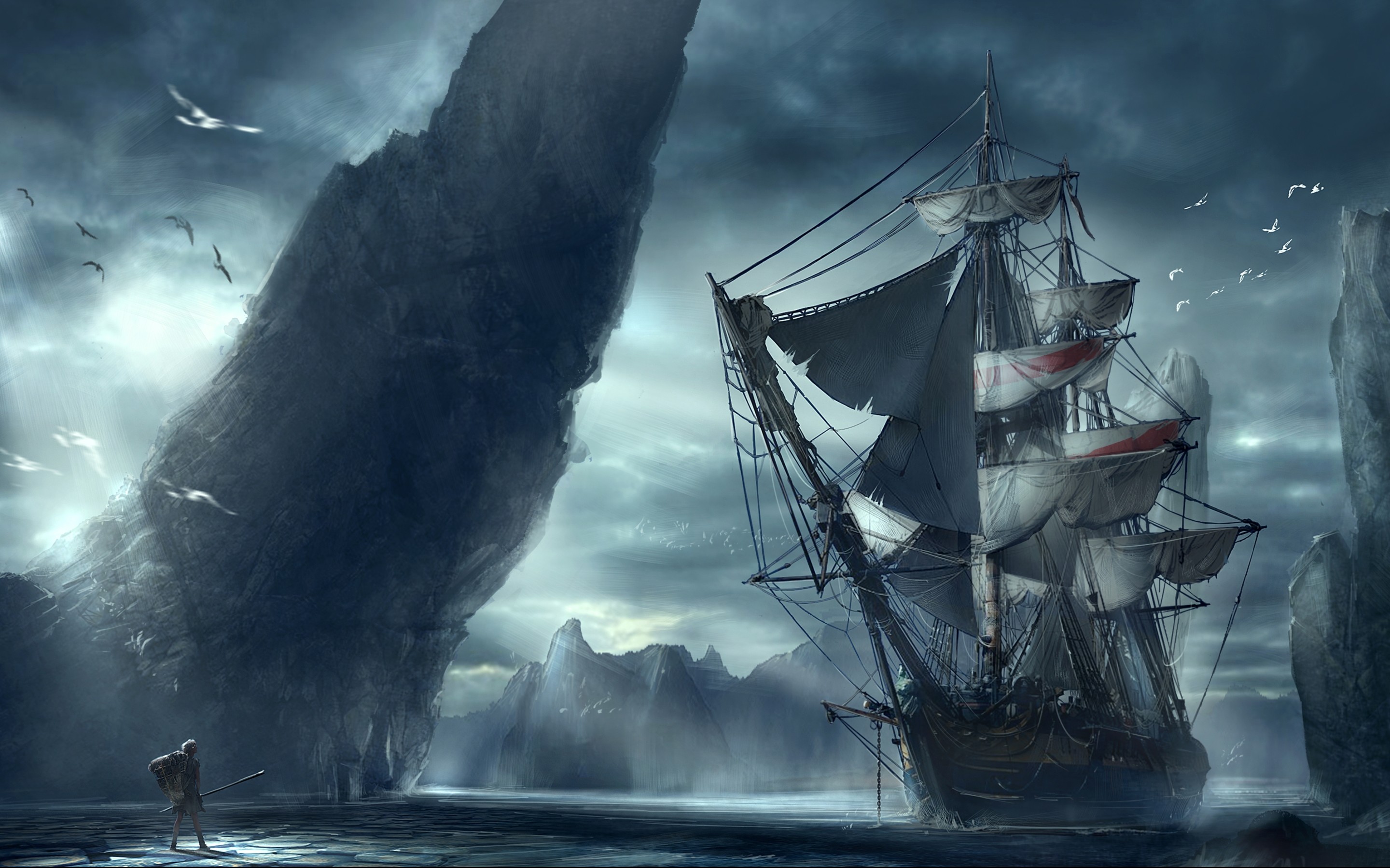 2880x1800 ghost pirate ship wallpaper Ghost Ship Wallpapers - LyhyXX.com