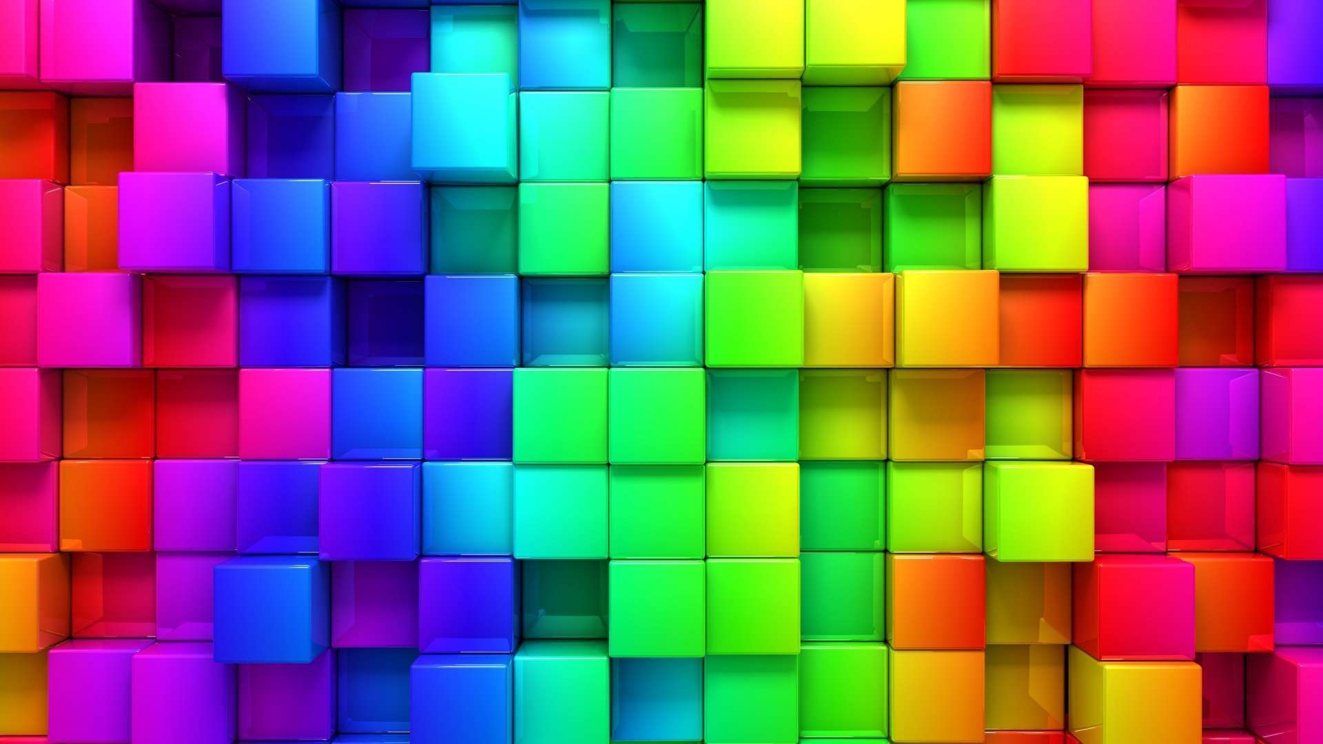 1920x1080 Blocks Rainbow Graphics Background Hd Wallpaper Hdwallwide px