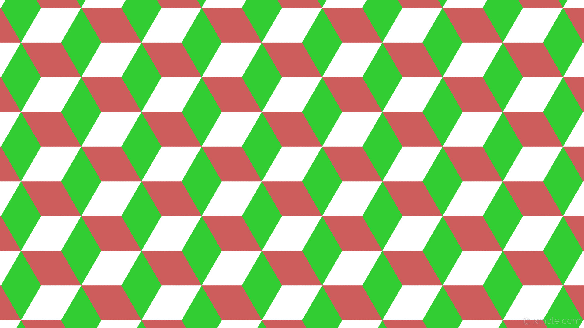 1920x1080 wallpaper green 3d cubes red white indian red lime green #ffffff #cd5c5c  #32cd32