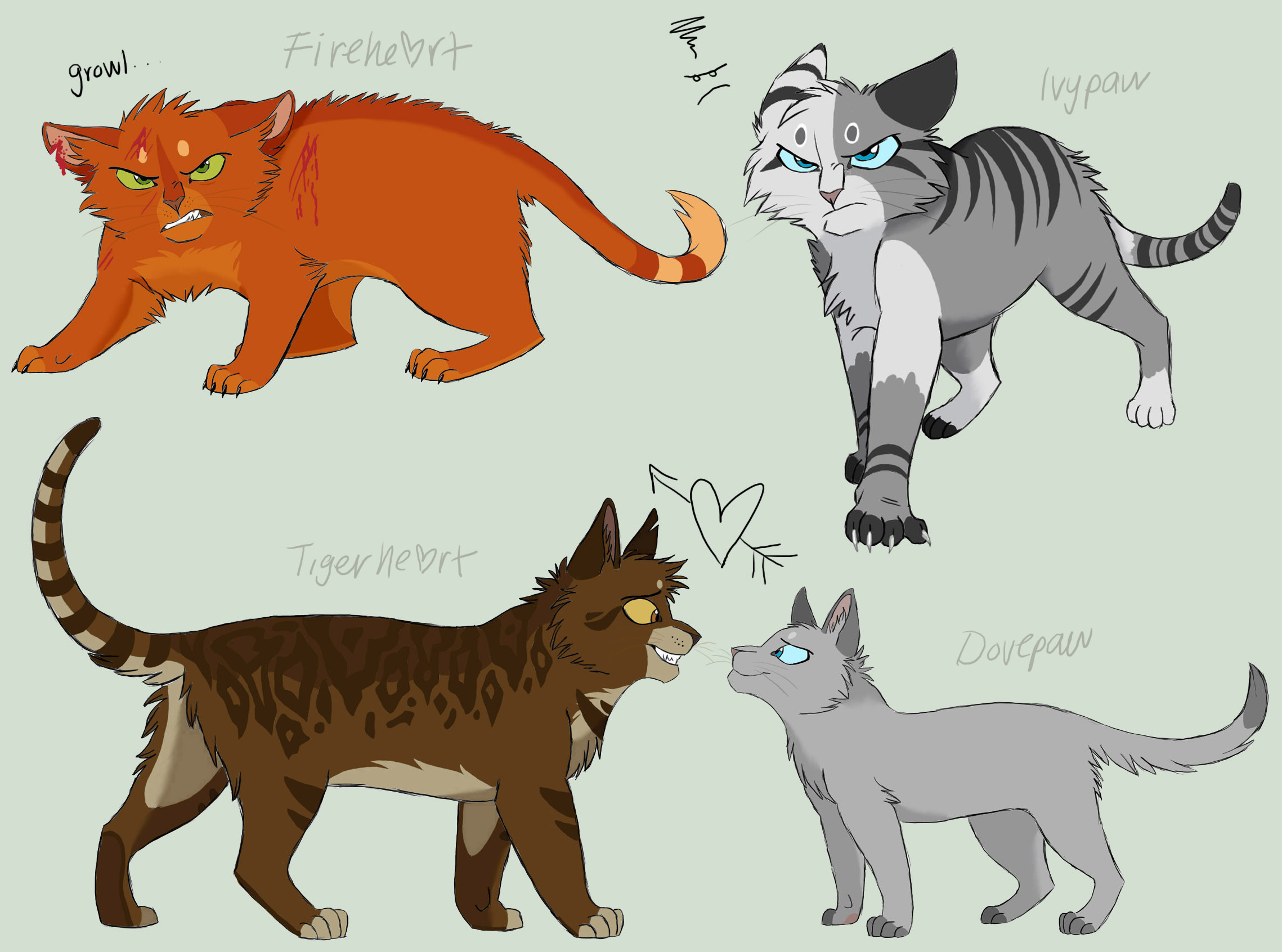 2278x1692 Dovepaw and Ivypaw - warrior-cats Fan Art
