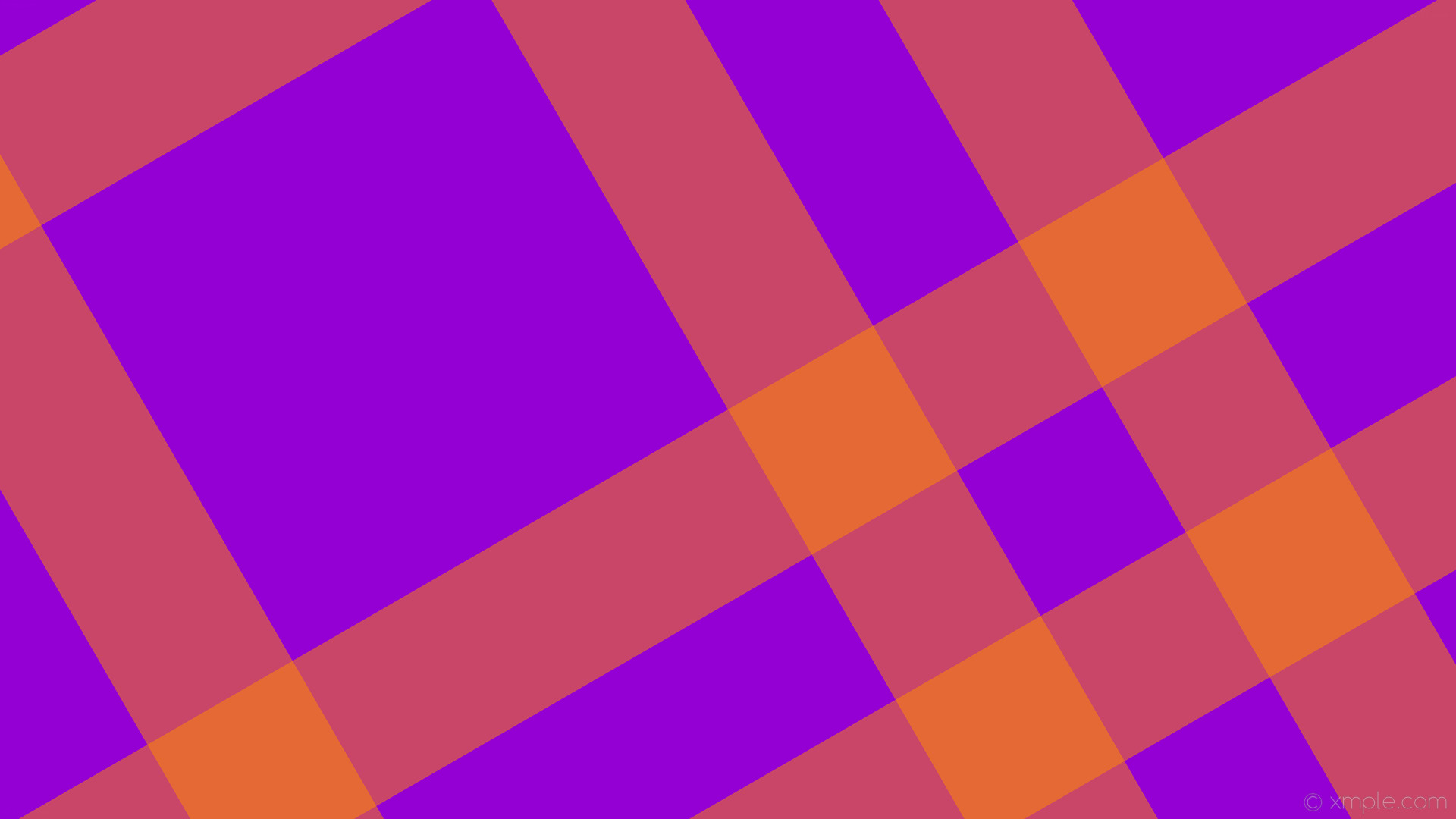 1920x1080 wallpaper dual purple orange gingham striped dark violet dark orange  #9400d3 #ff8c00 30Â°