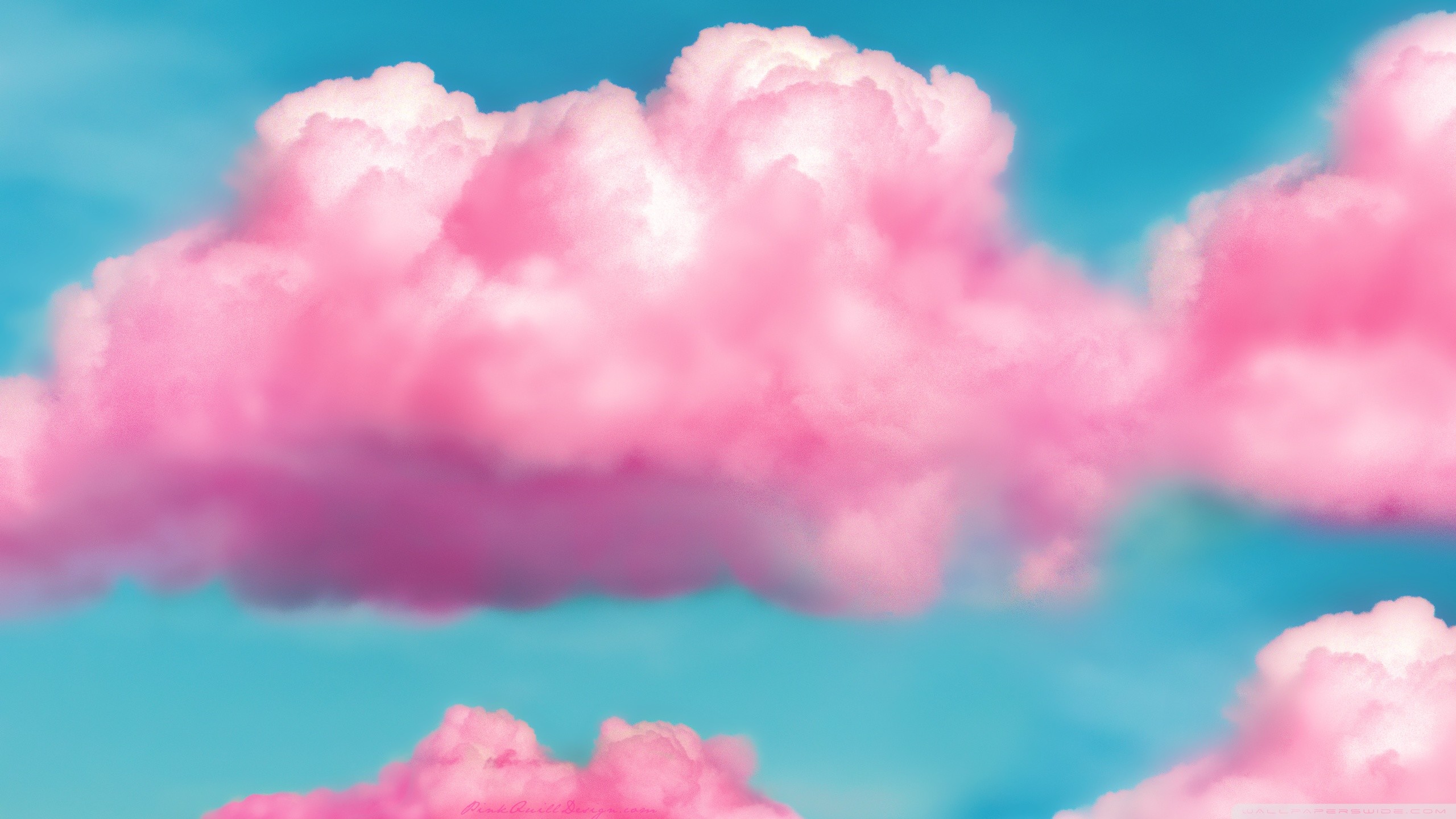 2560x1440 ... pink fluffy clouds hd desktop wallpaper widescreen high ...