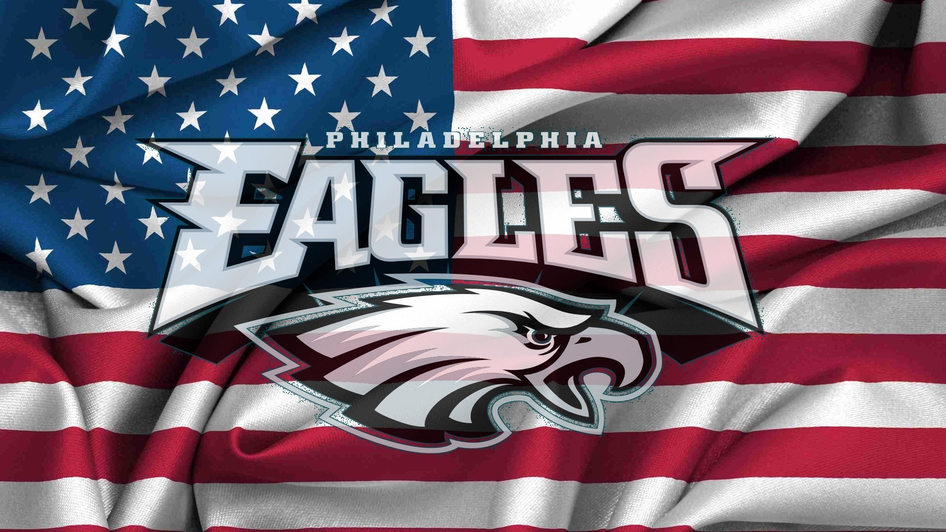 1920x1080 philadelphia eagles logo on usa flag windy canvas