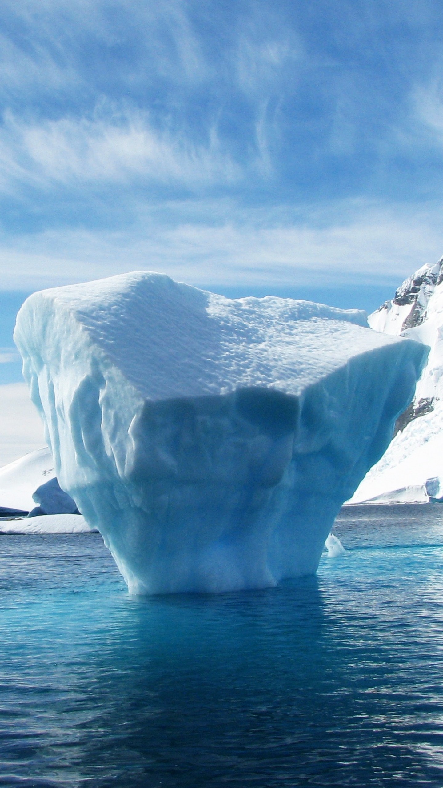 1440x2560 Preview wallpaper iceberg, antarctica, ice floe, ocean 