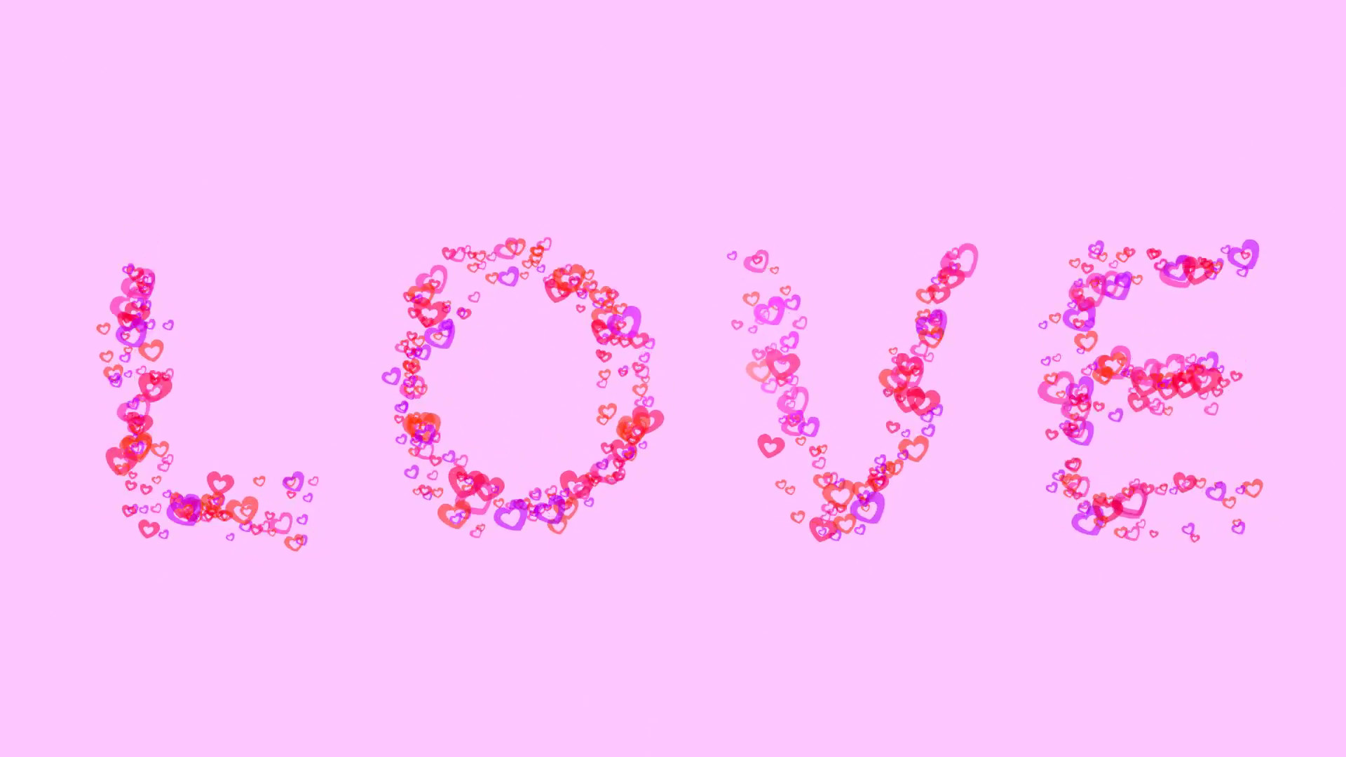 1920x1080 "Love" word animated with beautiful heart shapes Motion Background -  VideoBlocks