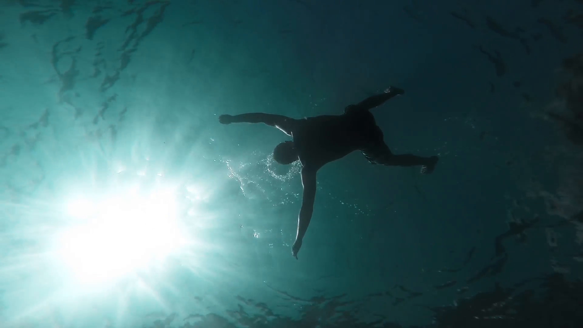 1920x1080 Subscription Library Silhouette Man Drowning Sinking Body In Deep Water  Slow Motion Underwater Shot Ocean Murder Danger Lost