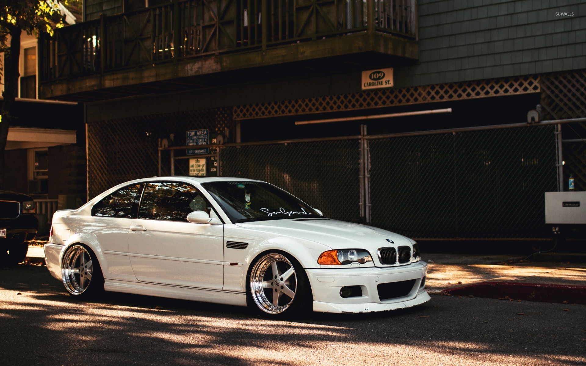 1920x1200 Front side view of a white BMW M3 wallpaper  jpg