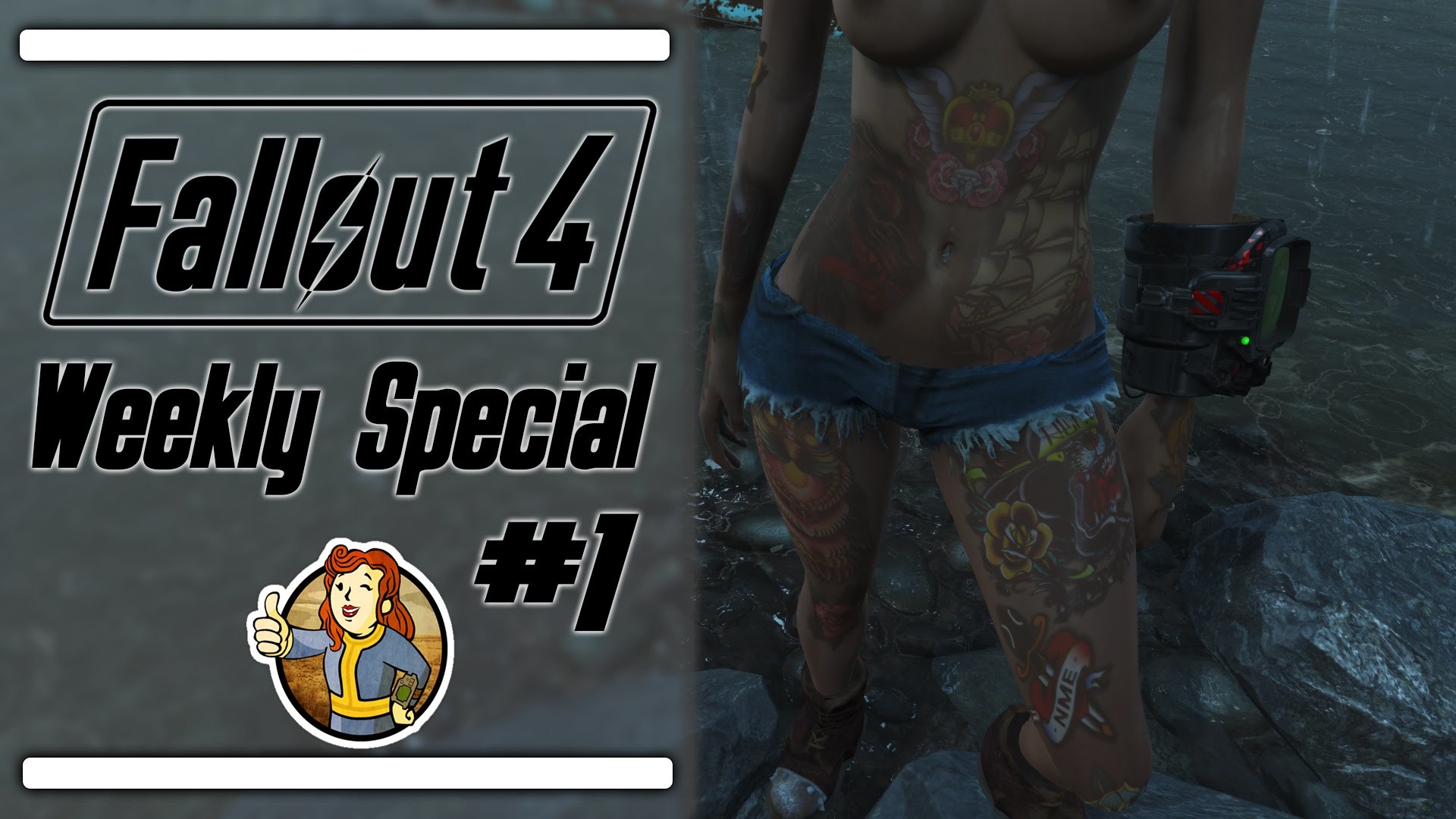 1920x1080 Fallout 4 Weekly S.P.E.C.I.A.L. #1: 4k Textures, Tattoos and T!tties -  YouTube