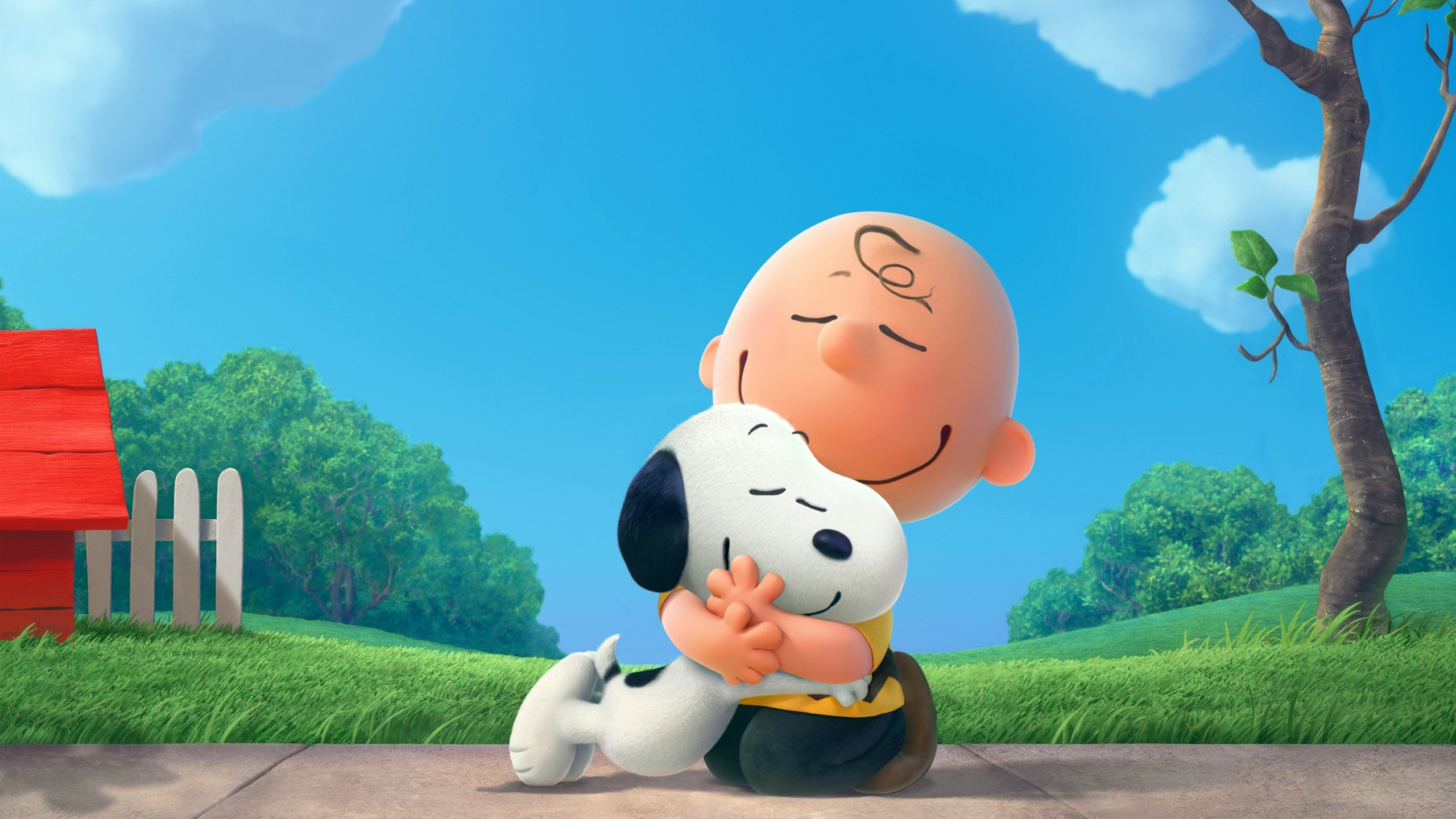 2560x1440 Snoopy with Charlie Brown Wallpaper
