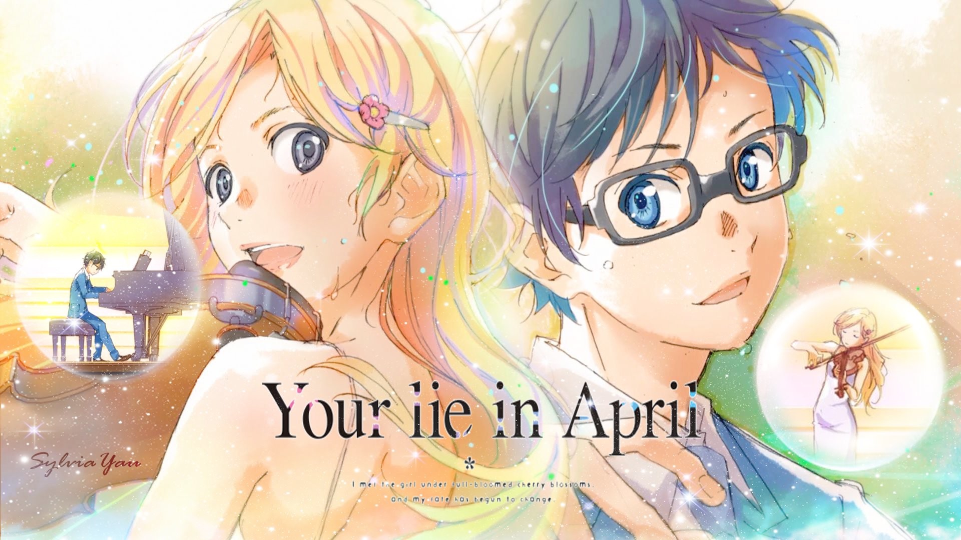1920x1080 Anime - Your Lie in April Kaori Miyazono Kousei Arima Wallpaper