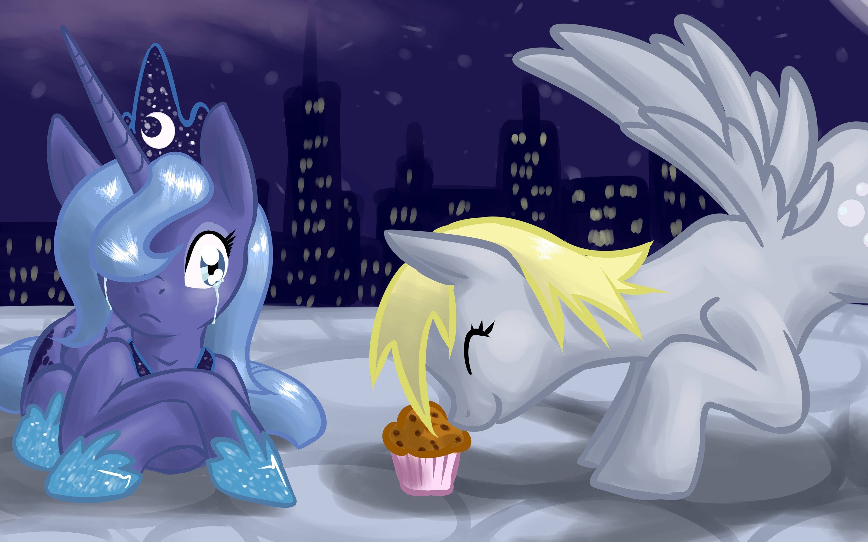 2880x1800 Princess Luna And Derpy Hooves ...