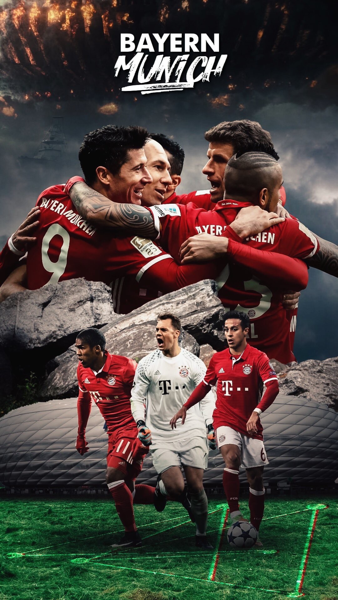 1080x1920 Fc Bayern Munich, Sport Design, Numb, Football Players, Iphone Wallpapers,  Dfb Team, Robert Lewandowski, Gareth Bale, Bavaria