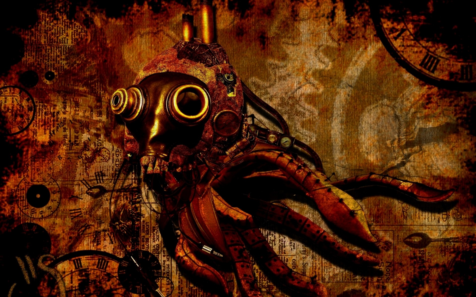 1920x1200 Steampunk Gears And Cogs Wallpaper