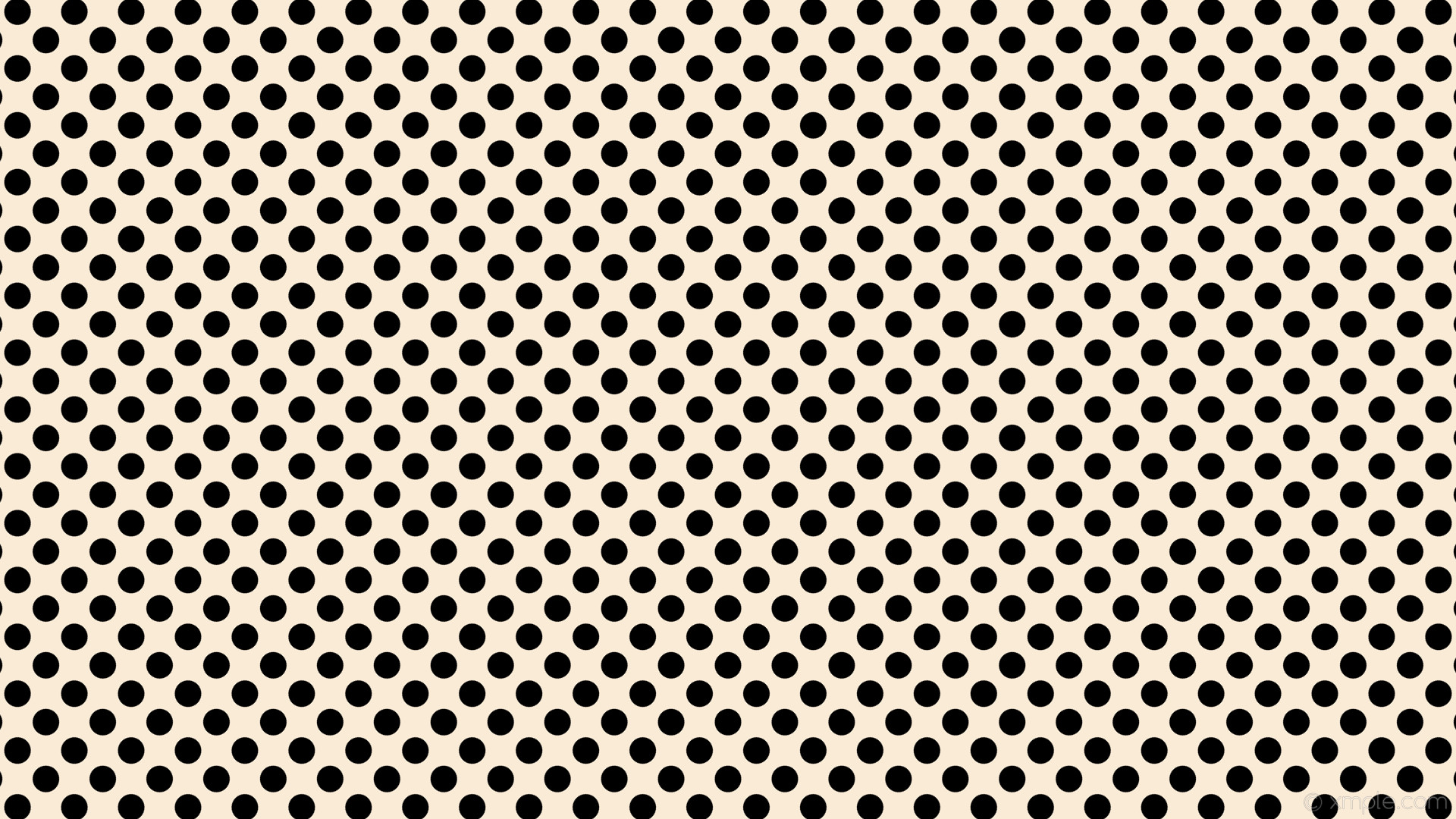 1920x1080 wallpaper polka black white spots dots antique white #faebd7 #000000 315Â°  35px 53px