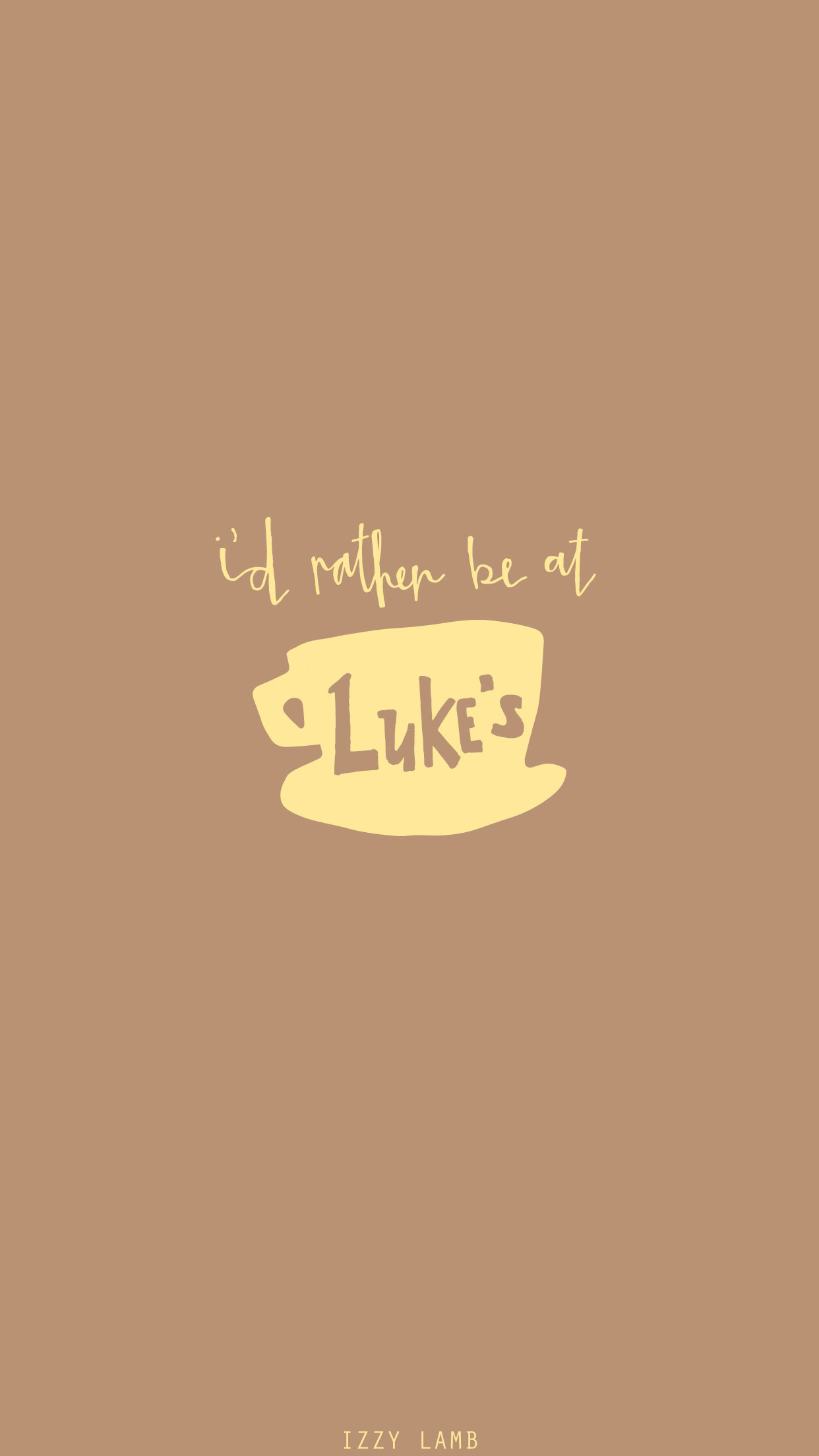 1242x2208 This is a cute "Luke's Diner" smartphone wallpaper.