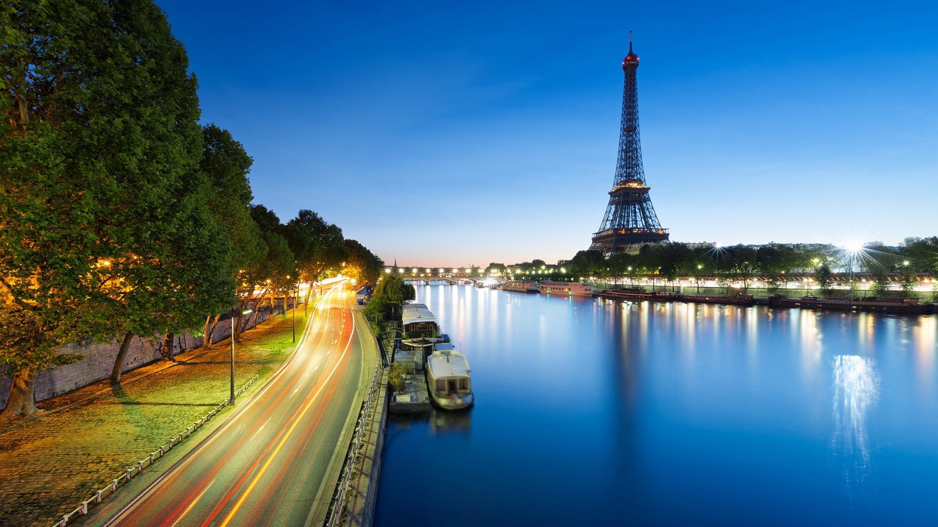 Paris Eiffel Tower at Night HD wallpaper | travel and world | Wallpaper  Better