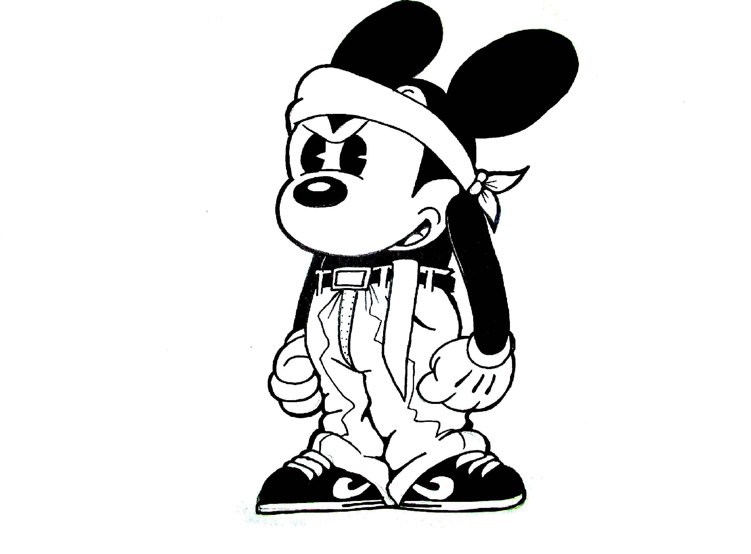 2592x1912 ... Wallpaper Gangsta Draw Drawing Gangsta Mickey Mouse (Request) From  Blanca – Youtube ...