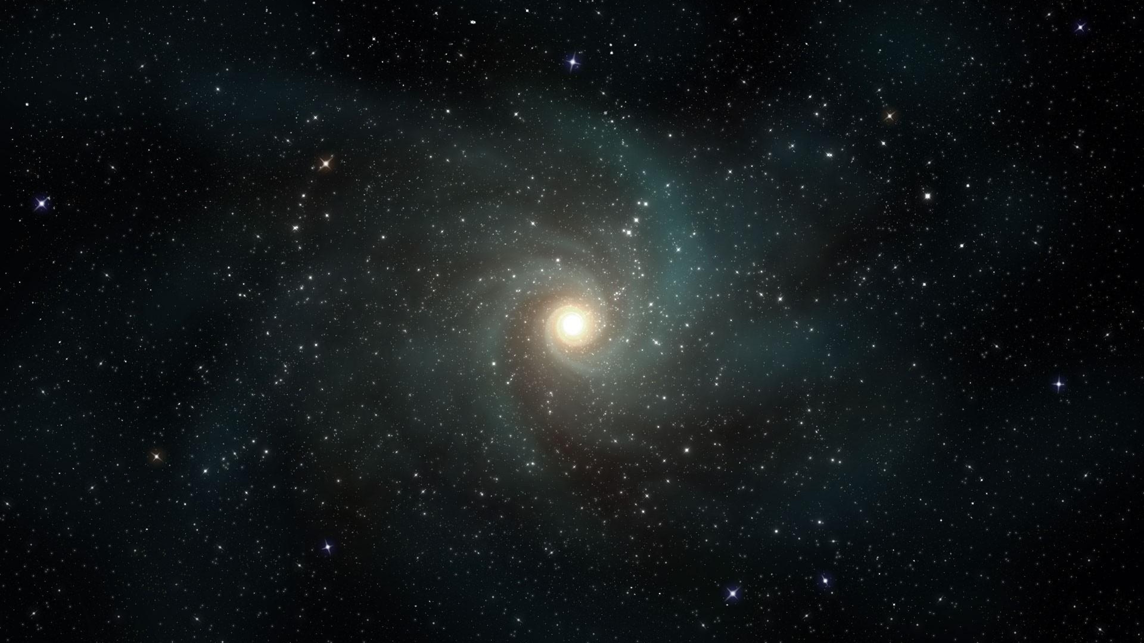 3840x2160  Wallpaper stars, galaxies, rotation, universe