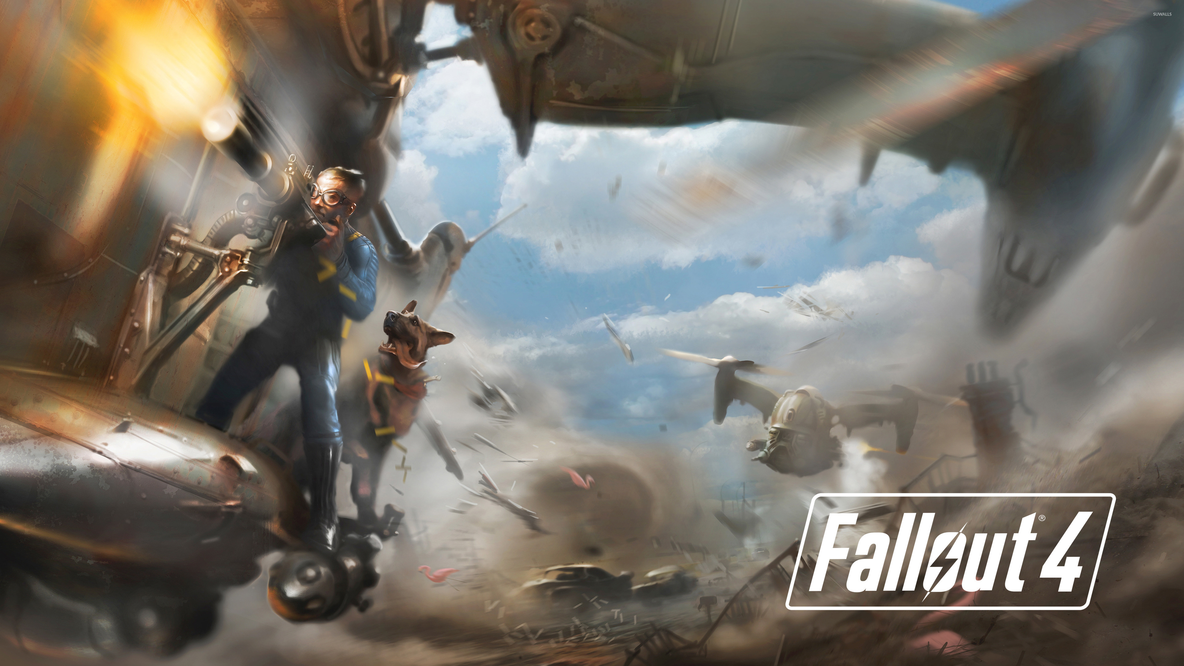 3840x2160 Battle in Fallout 4 wallpaper  jpg