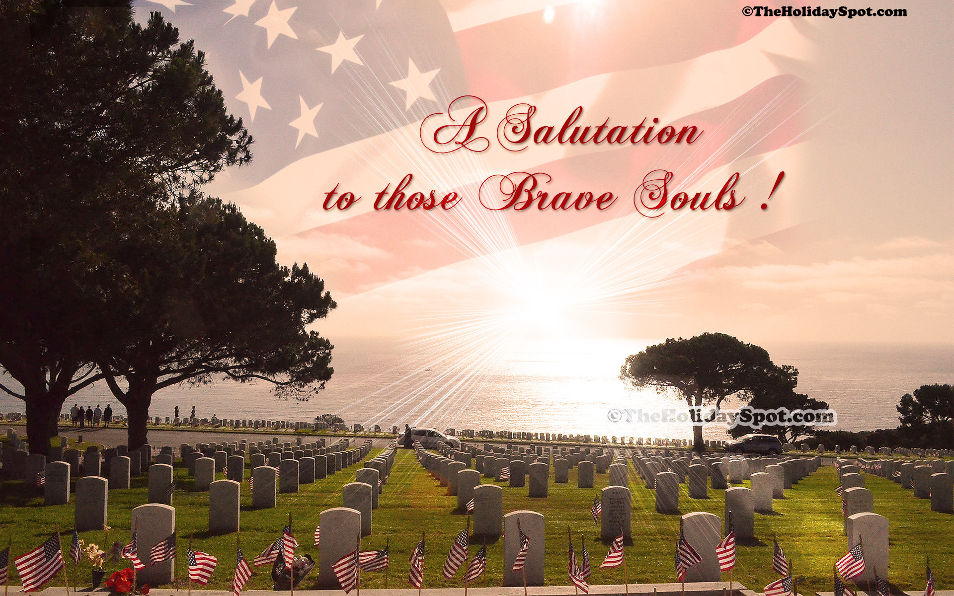 1920x1200 A desktop illustration of a salutation to those brave souls on Memorial Day.