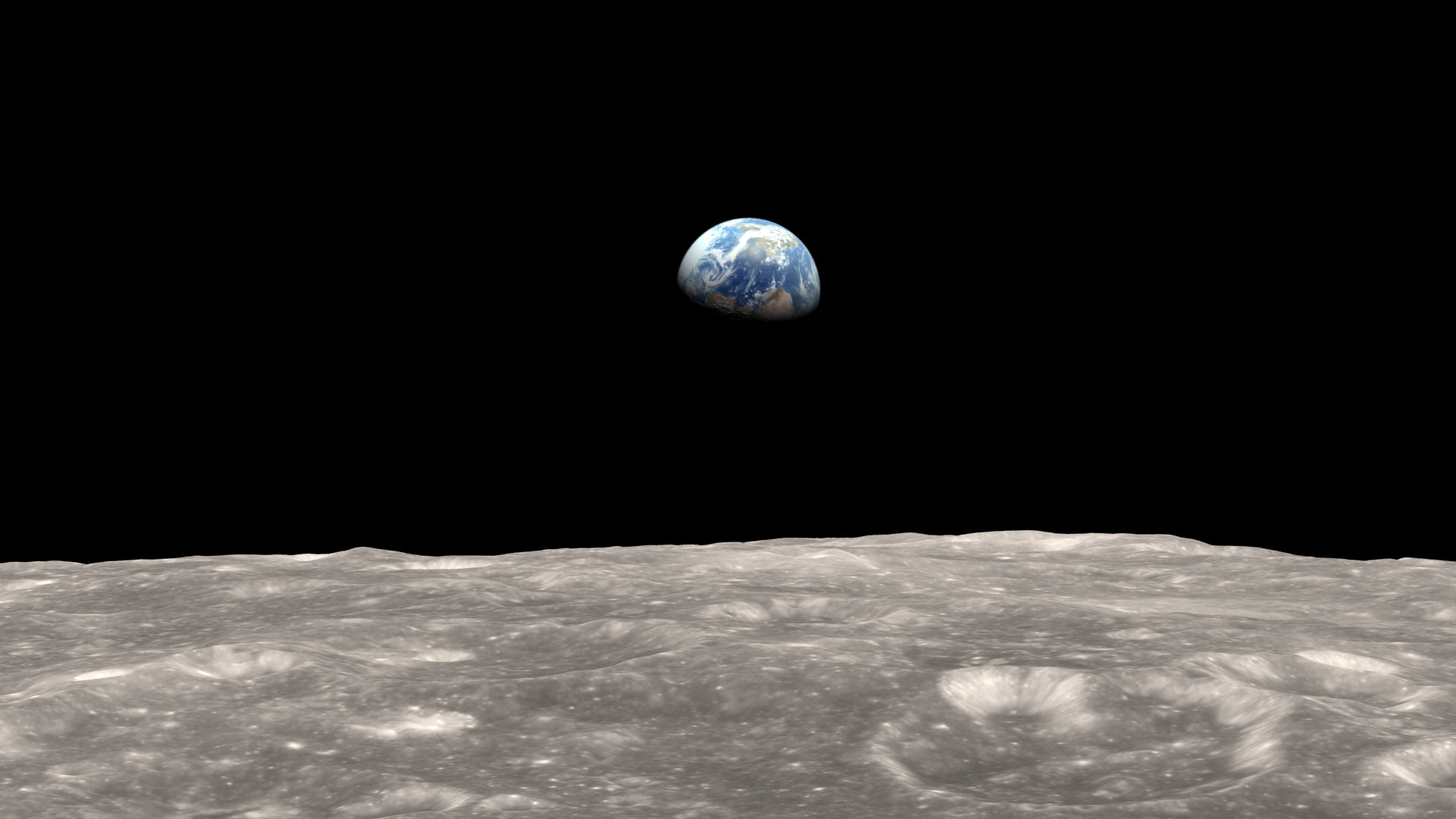 1920x1080 La Terre vue de la Lune. Â©NASA