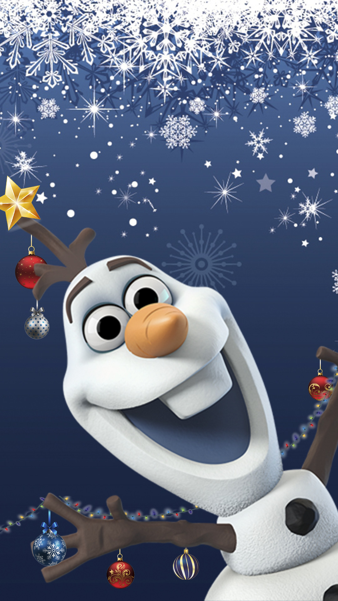 1080x1920 Christmas Olaf